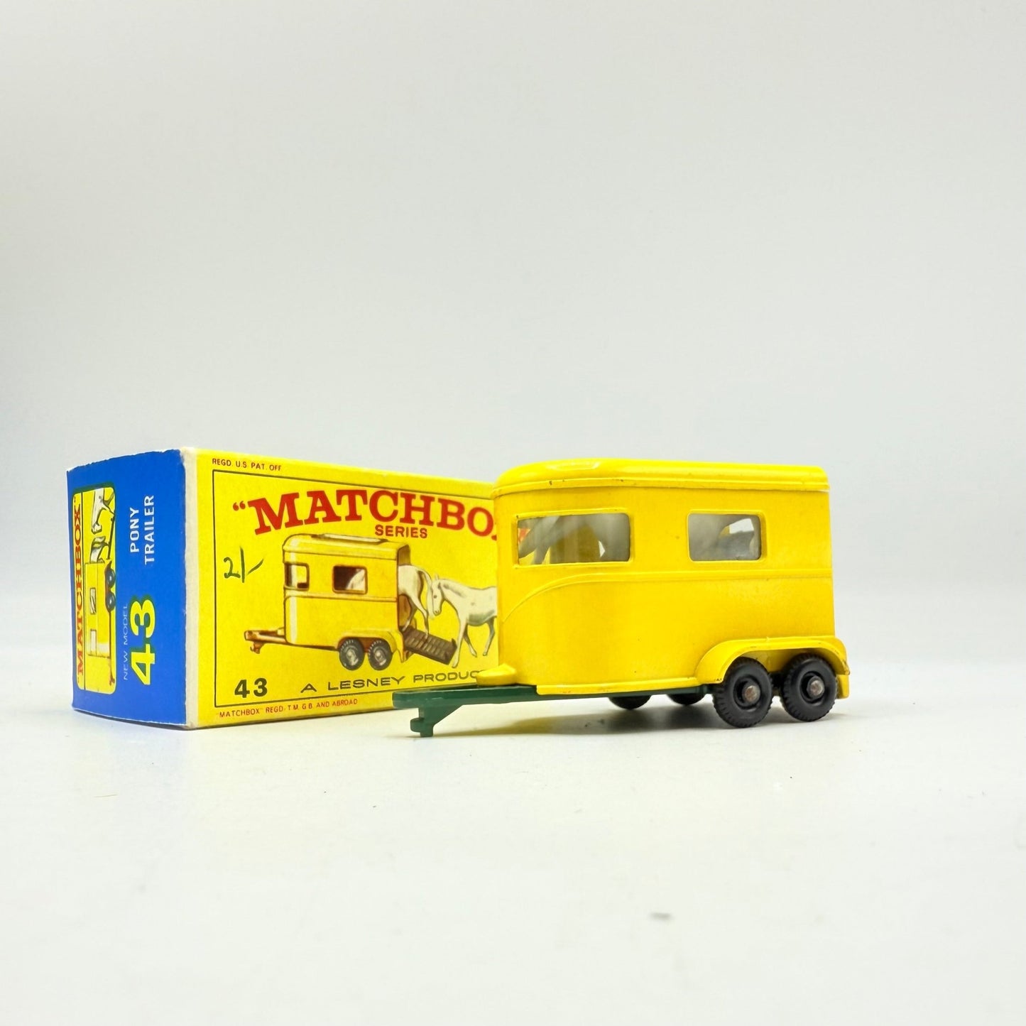 Matchbox 43c Pony Trailer Green Base - Magic Matchbox