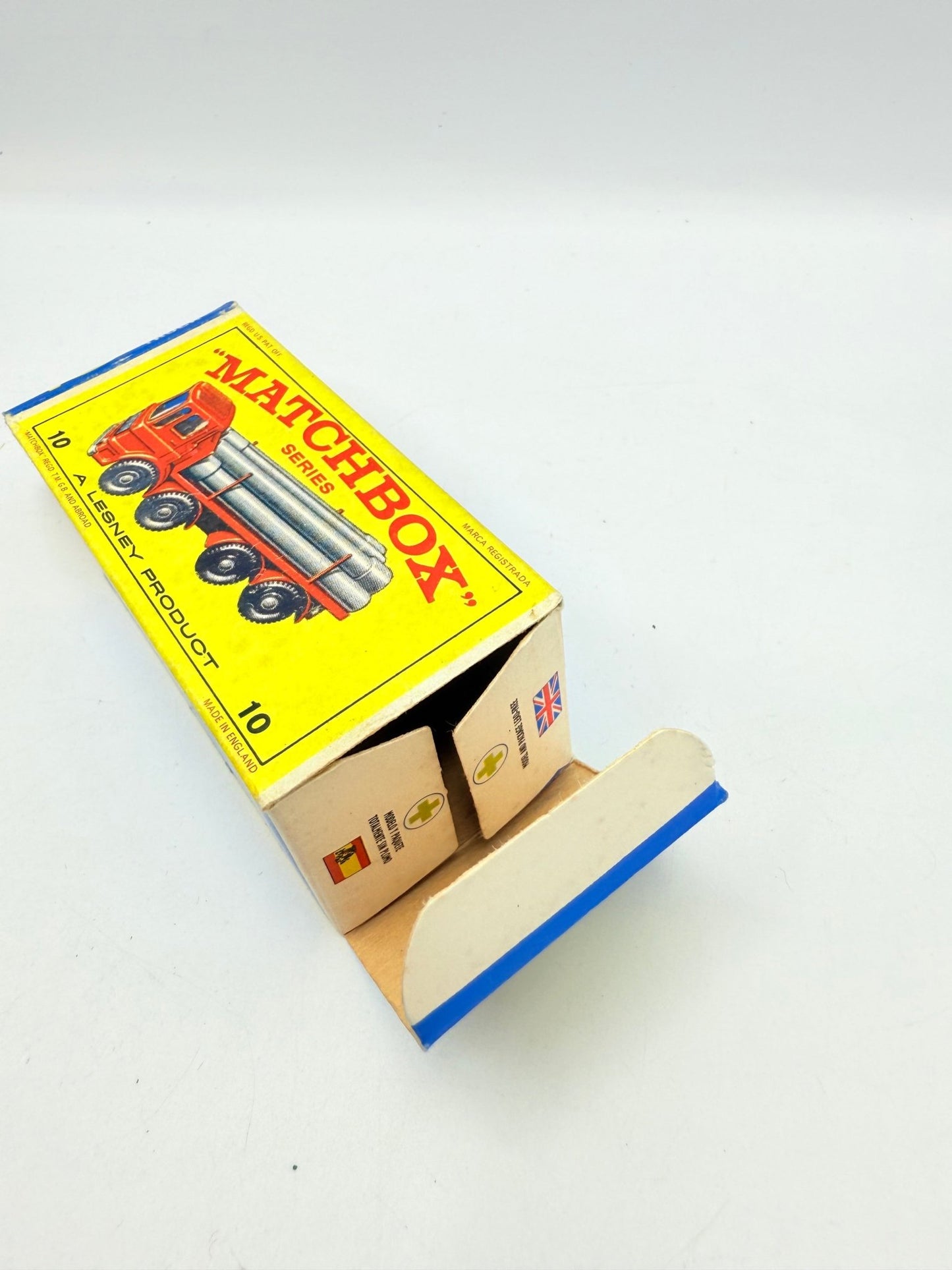 Matchbox Lesney 10d Leyland Pipe Truck Pipes (7) & E4 Box - Magic Matchbox