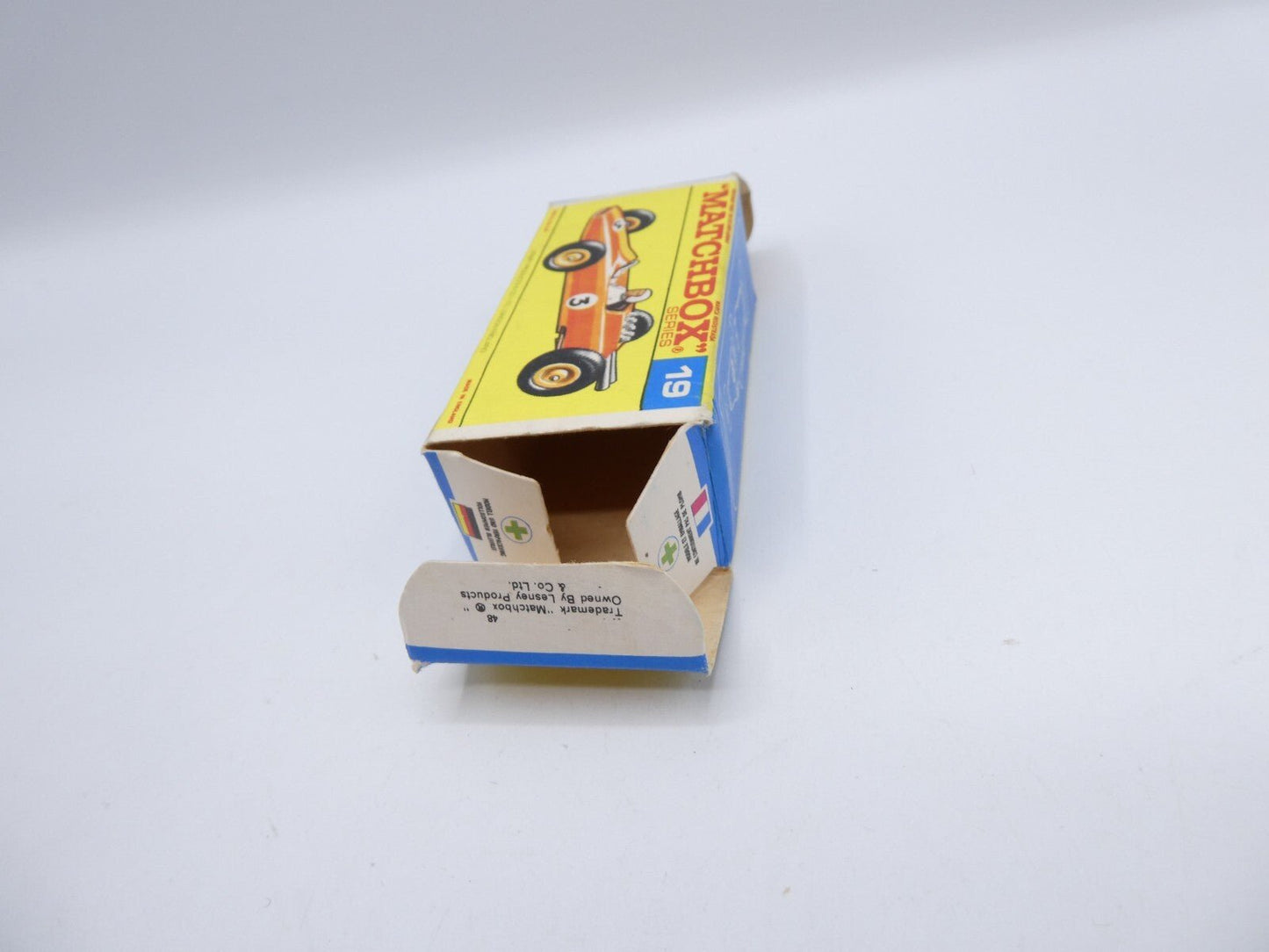 Matchbox Lesney 19d Lotus Formula 1 Racing Car Empty Original Box - Magic Matchbox