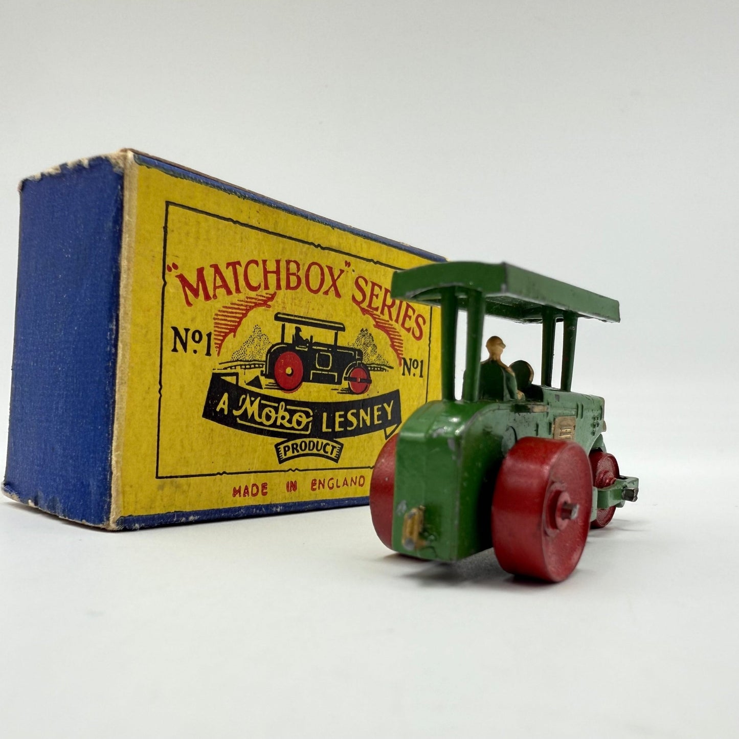 Matchbox Lesney 1a Aveling Barford Diesel Road Roller with CURVED canopy ends - Magic Matchbox