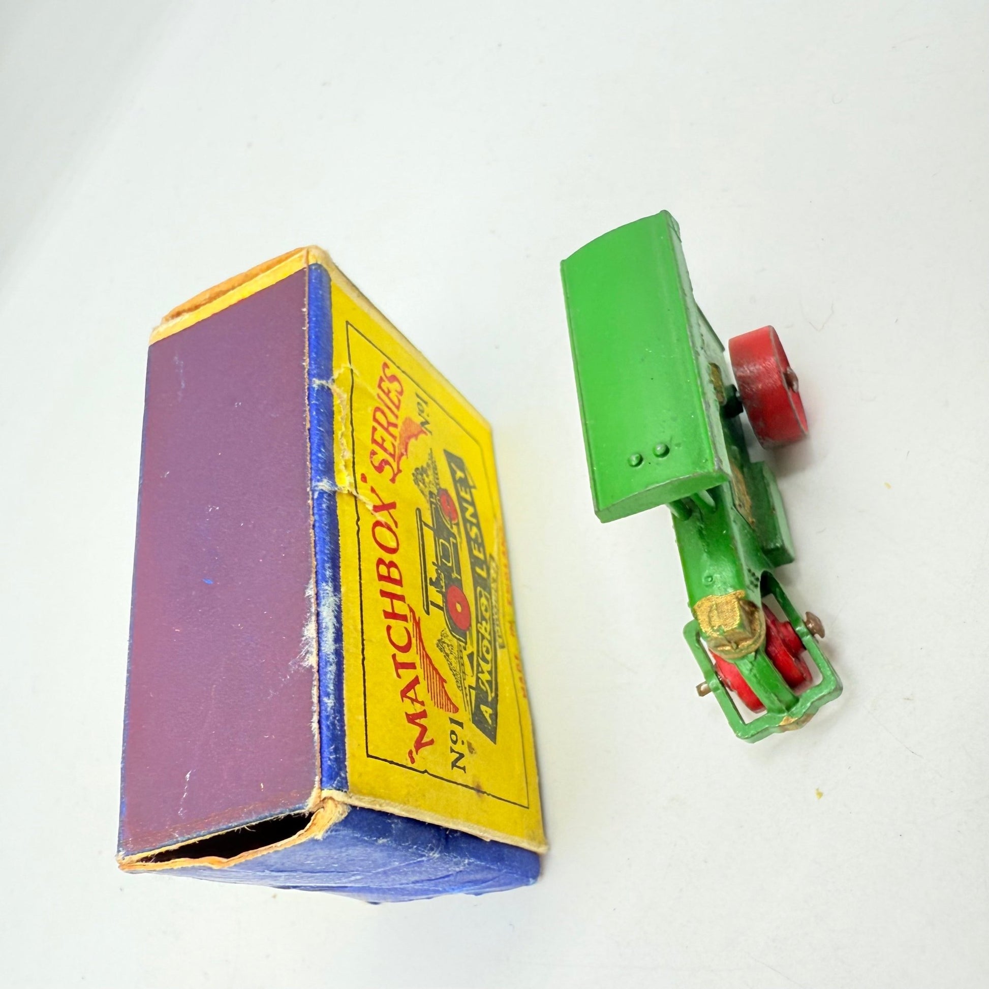 Matchbox Lesney 1a Aveling Barford Diesel Road Roller with Repaired Script Box - Magic Matchbox