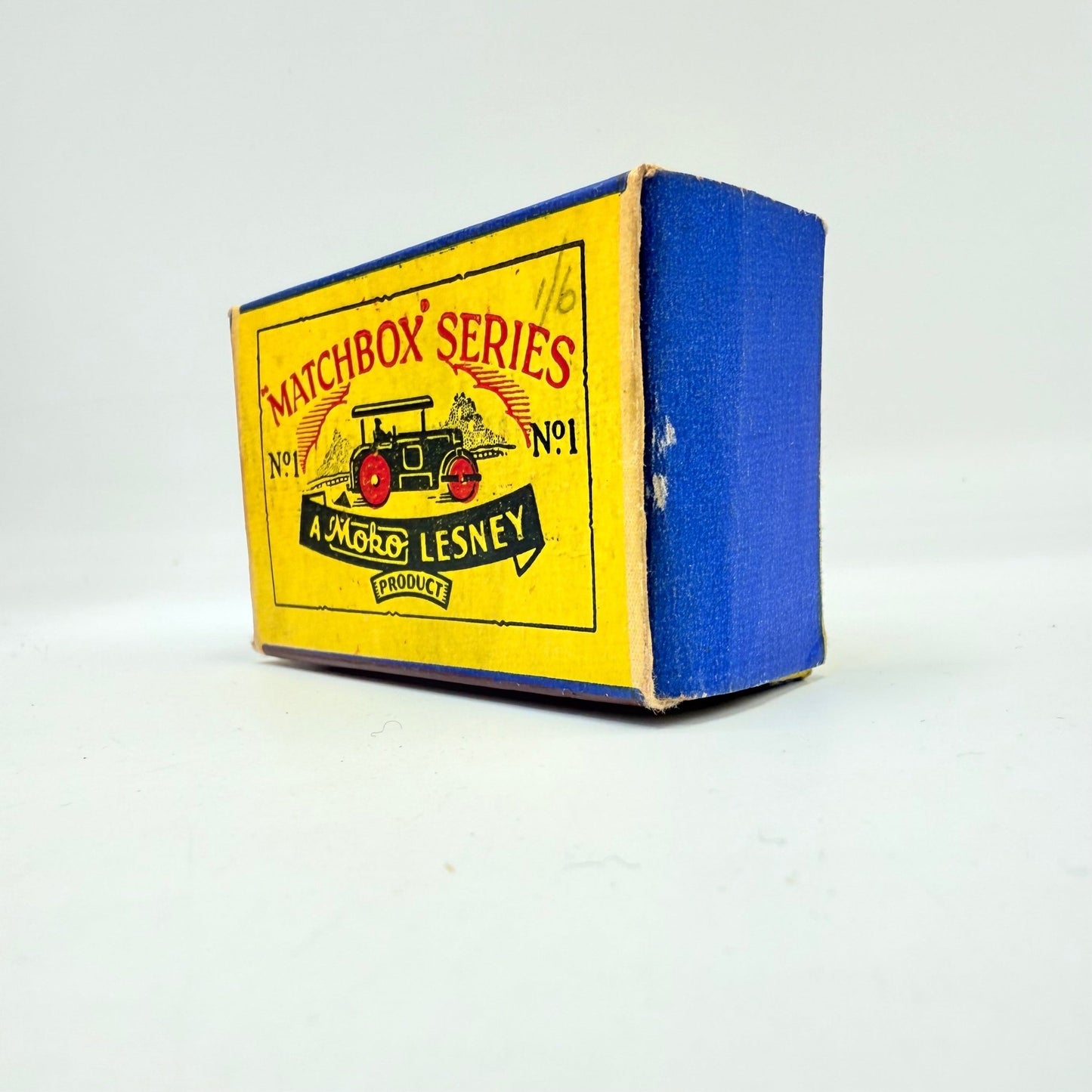 Matchbox Lesney 1a Road Roller with Rare SCRIPT BOX - Magic Matchbox