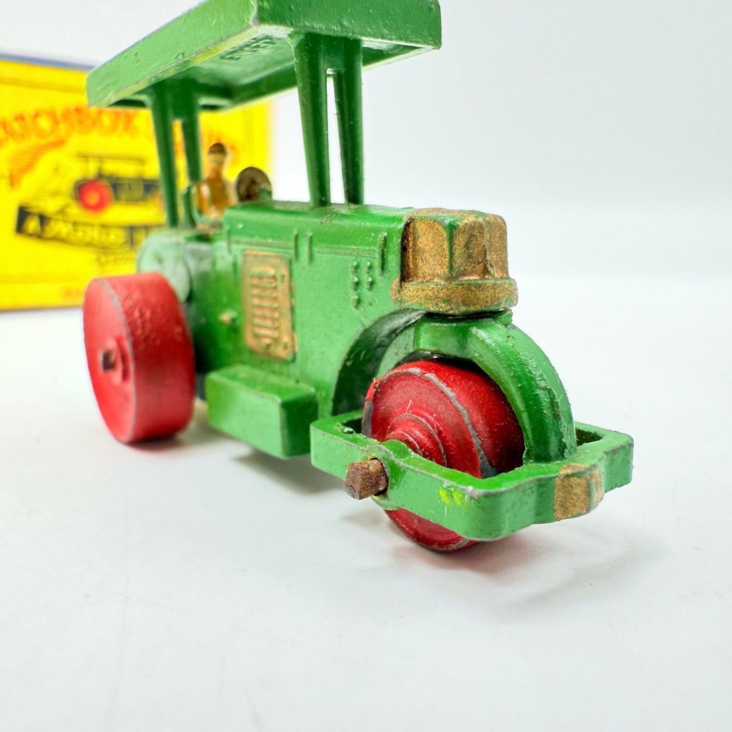 Matchbox Lesney 1a Road Roller with Rare SCRIPT BOX - Magic Matchbox