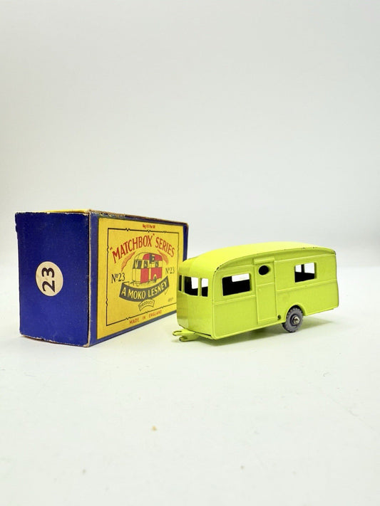 Matchbox Lesney 23b Caravan Lime Green GPW - Magic Matchbox