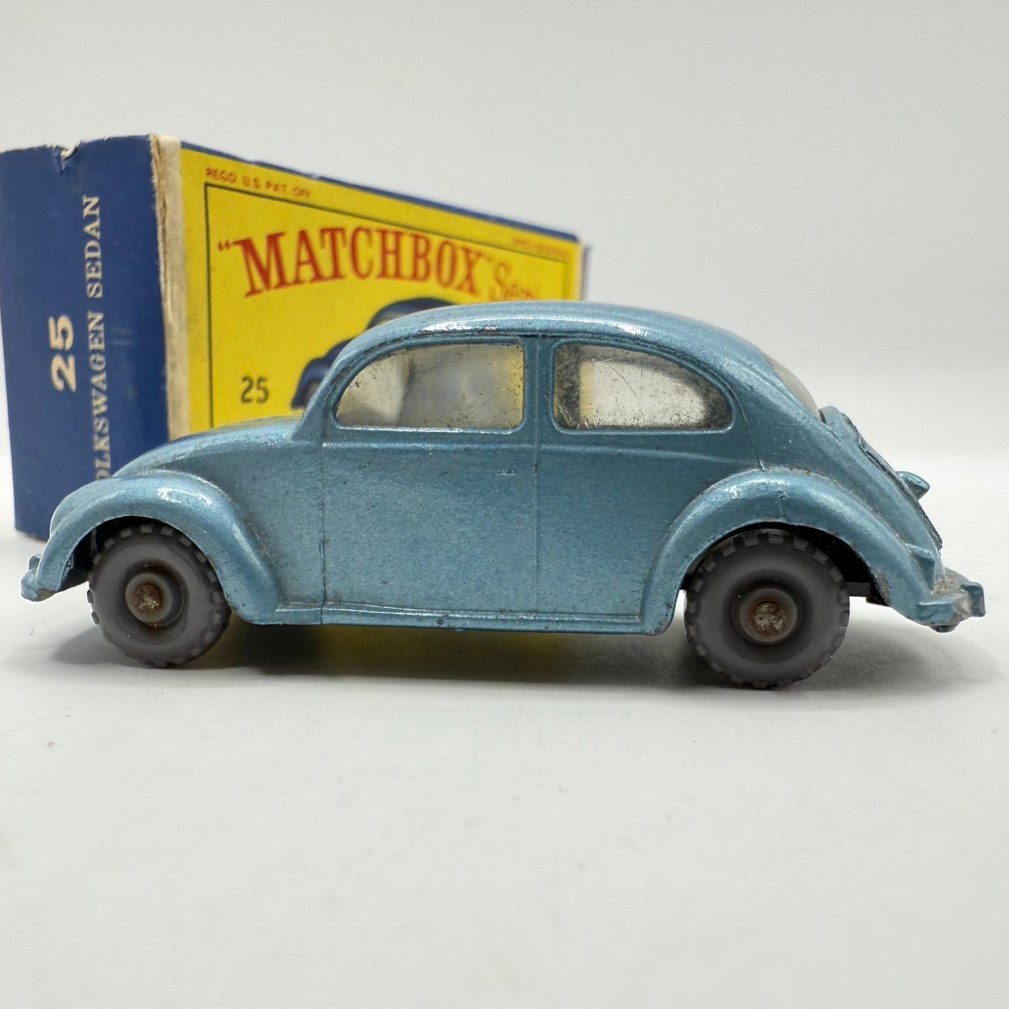 Matchbox Lesney 25b Volkswagen Beetle MIS - SPELT BASE - Magic Matchbox