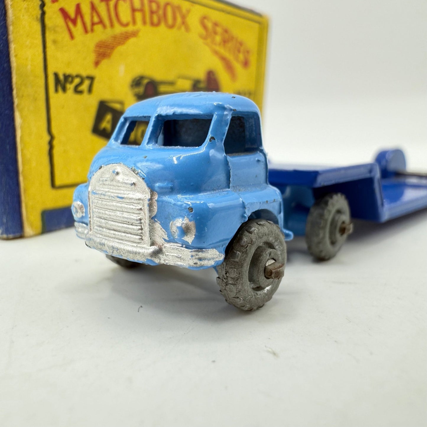 Matchbox Lesney 27a Bedford Articulated Low Loader SC1 BLUE - Magic Matchbox