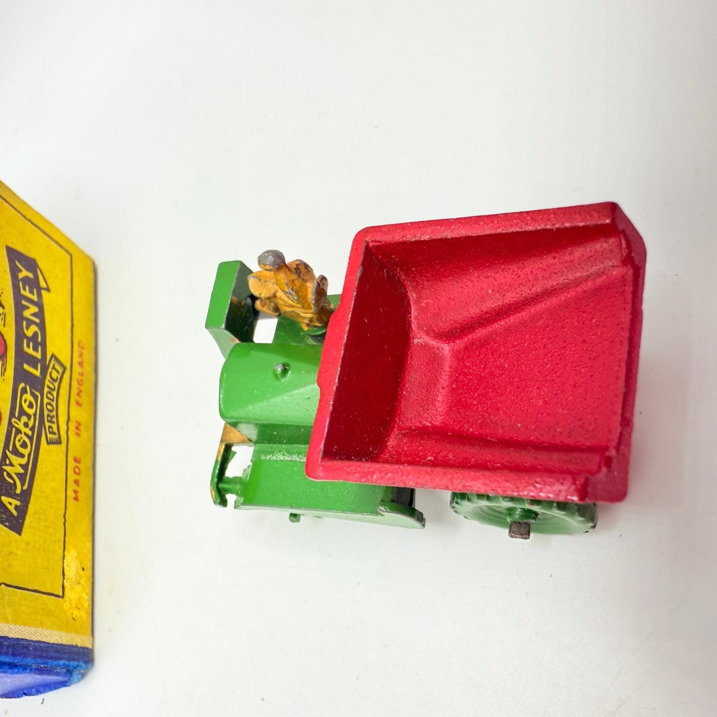 Matchbox Lesney 2a Muir Hill Green Wheels Damaged Script Box - Magic Matchbox