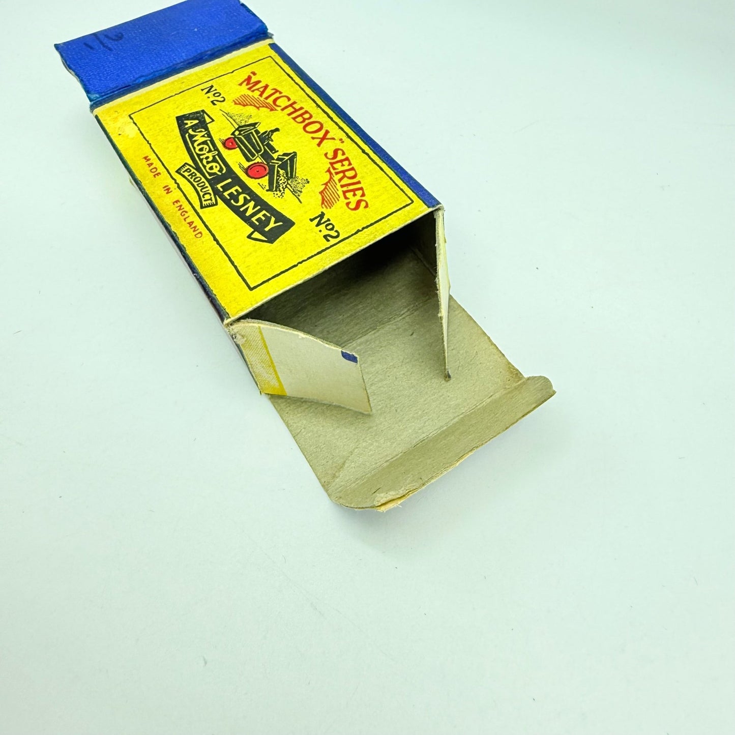 Matchbox Lesney 2a Muir Hill Green Wheels Damaged Script Box - Magic Matchbox