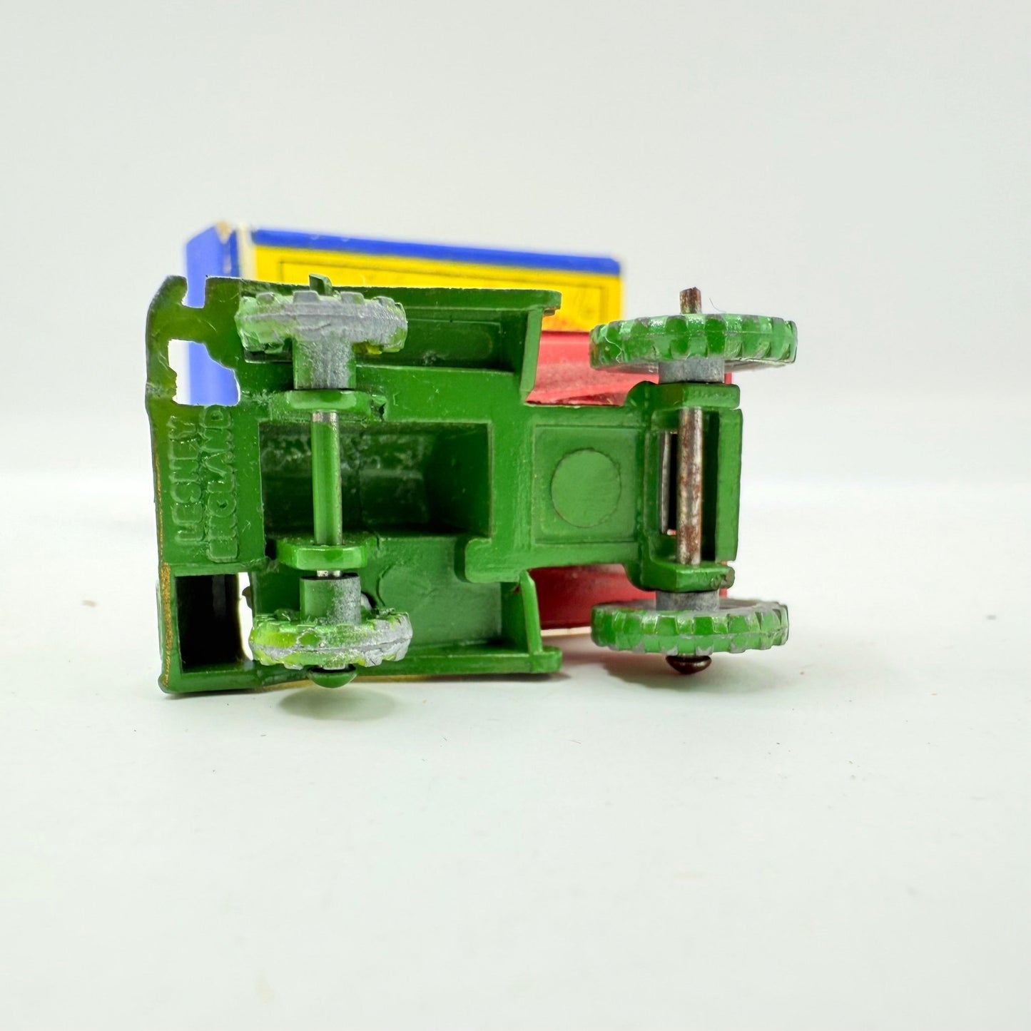 Matchbox Lesney 2a Muir Hill Green Wheels Damaged Script Box - Magic Matchbox