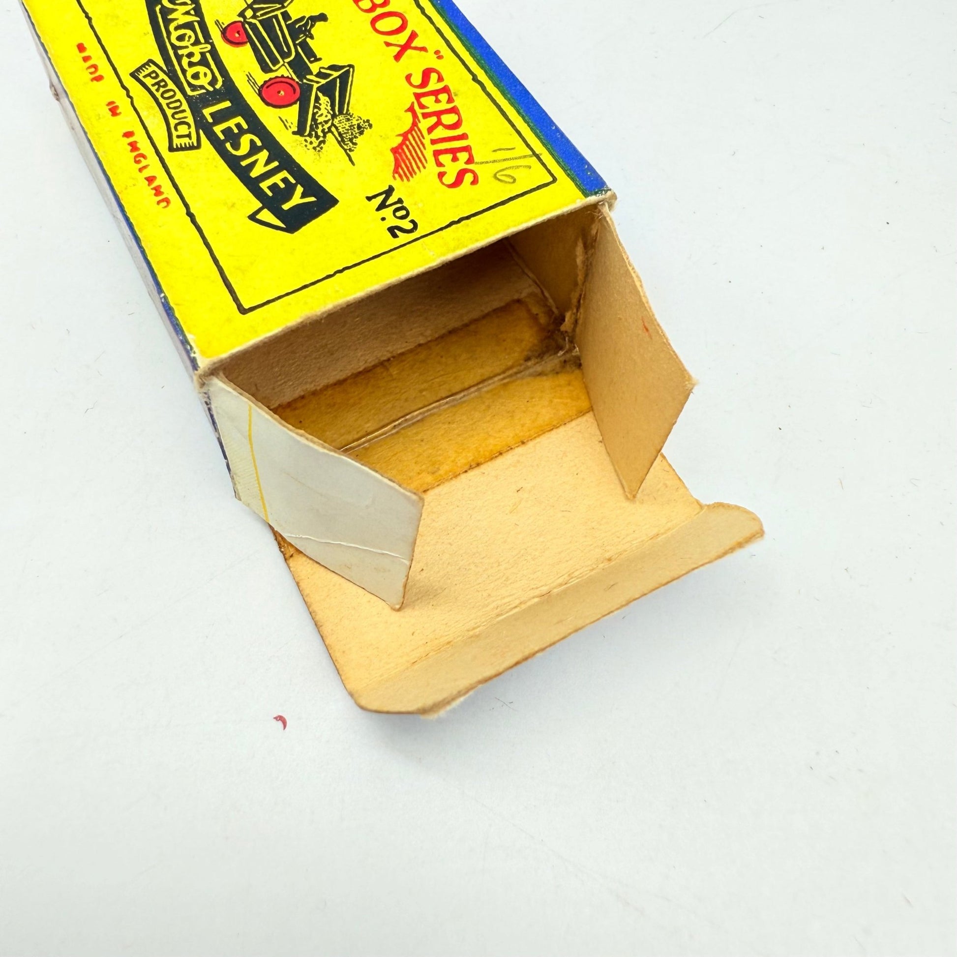 Matchbox Lesney 2a Muir Hill Green Wheels Damaged Script Box - Magic Matchbox