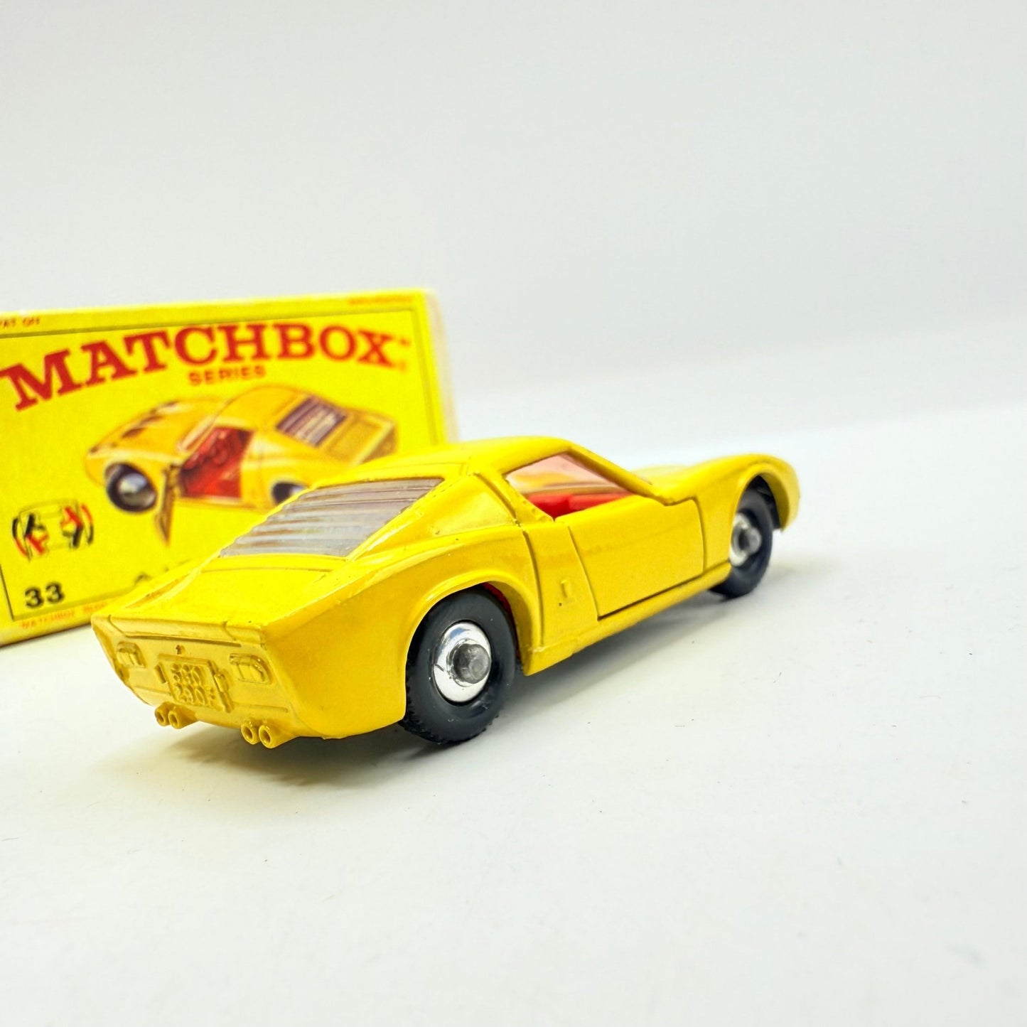 Matchbox Lesney 33c Lamborghini Miura Yellow & Red Interior - Magic Matchbox