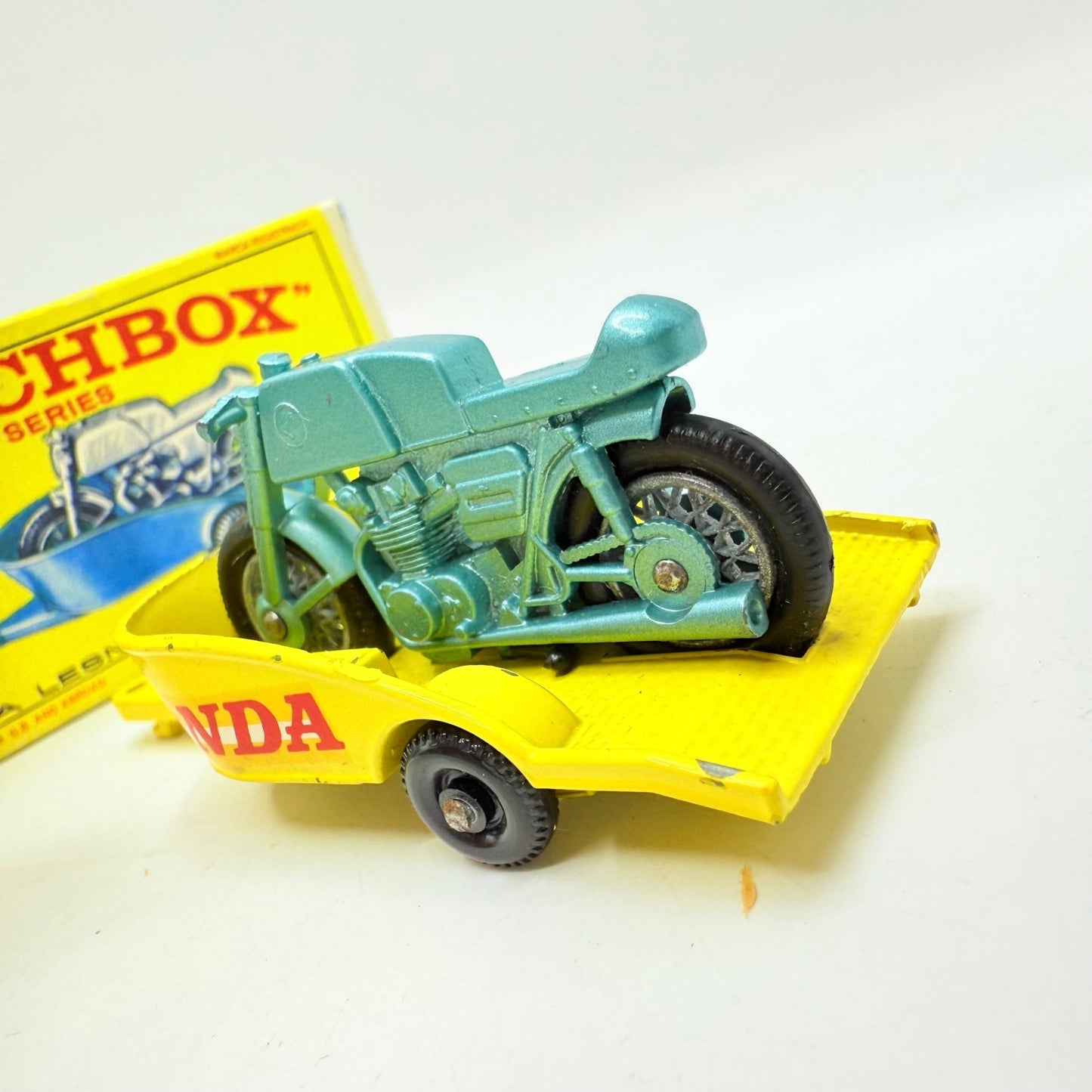 Matchbox Lesney 38c Honda Motorcycle and Trailer - Magic Matchbox