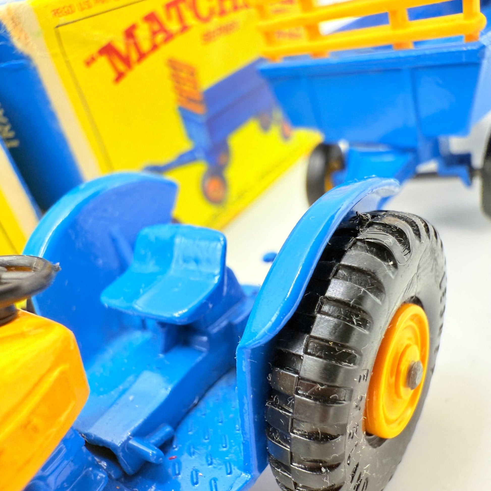 Matchbox Lesney 39c Tractor & Trailer 40c - RARE Taller Exhaust Stack. - Magic Matchbox