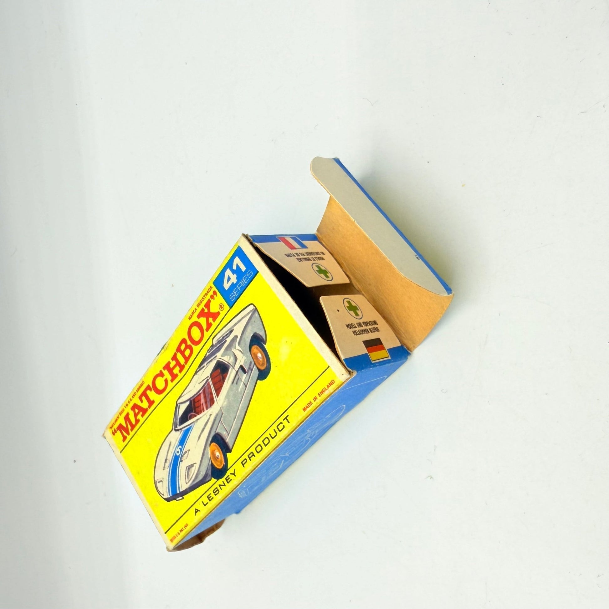 Matchbox Lesney 41c Ford GT40 with decal. Rare F - type Box - Magic Matchbox