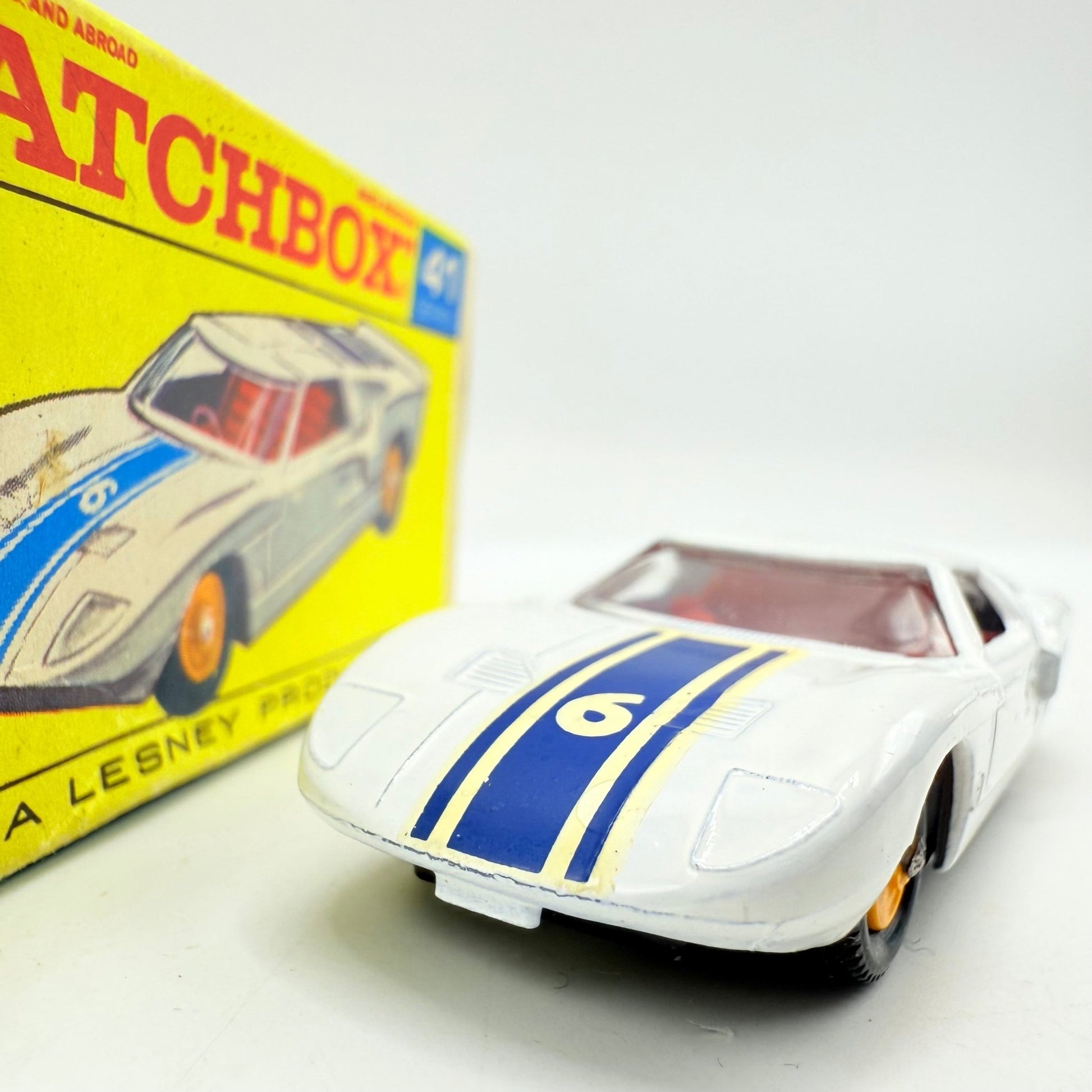 Matchbox Lesney 41c Ford GT40 with decal. Rare F - type Box - Magic Matchbox
