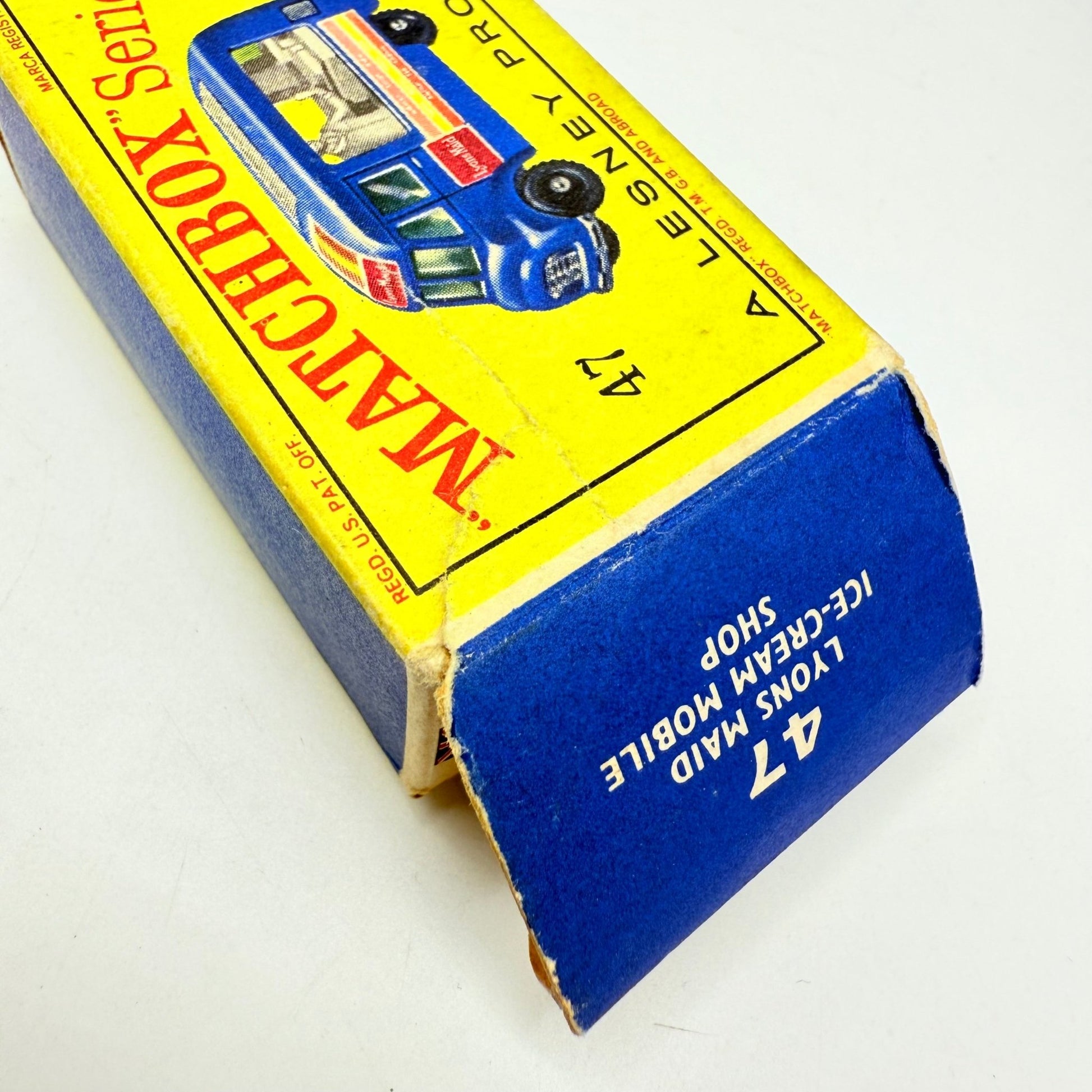 Matchbox Lesney 47b Commer Ice Cream Canteen Metallic Blue Paint - Magic Matchbox