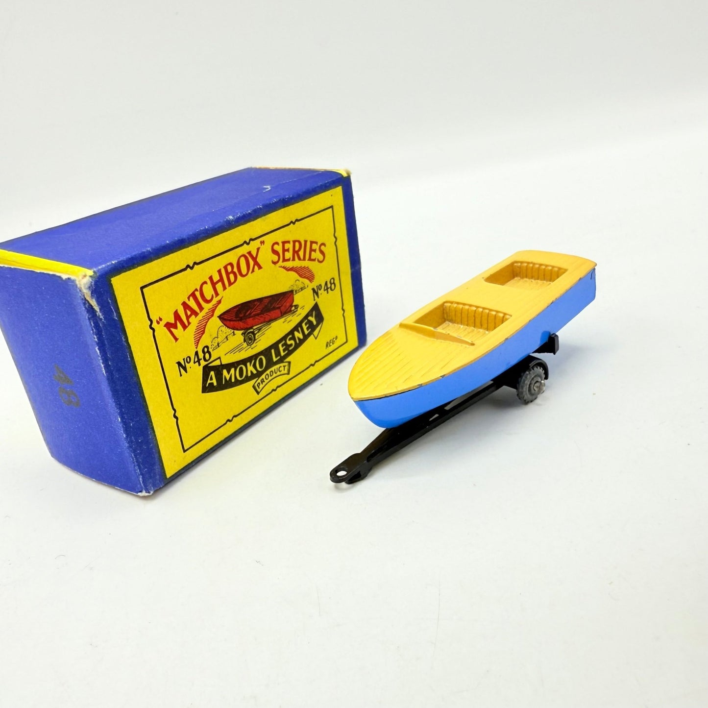 Matchbox Lesney 48a Meteor Sports Boat and Trailer MW - Magic Matchbox