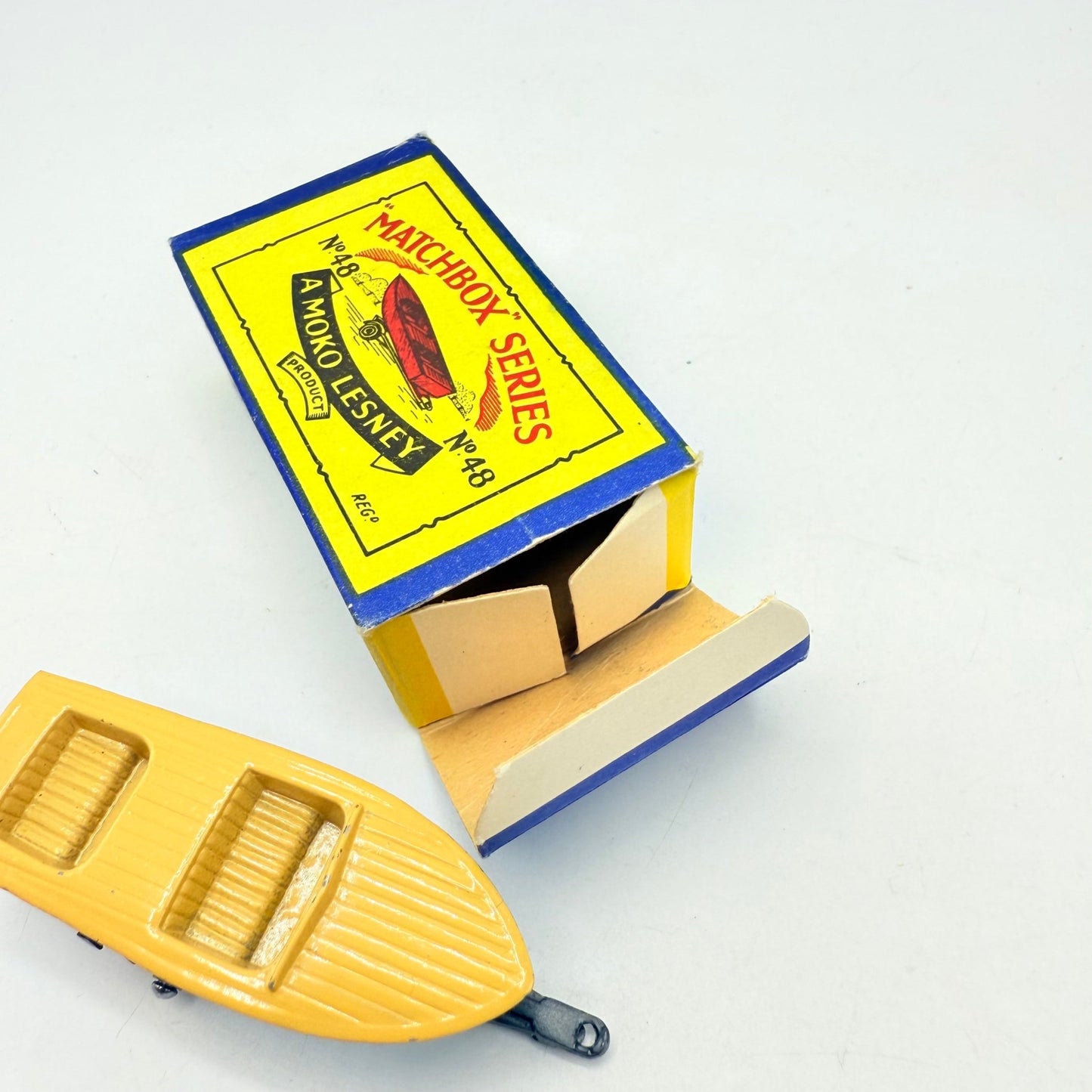 Matchbox Lesney 48a Meteor Sports Boat and Trailer MW - Magic Matchbox