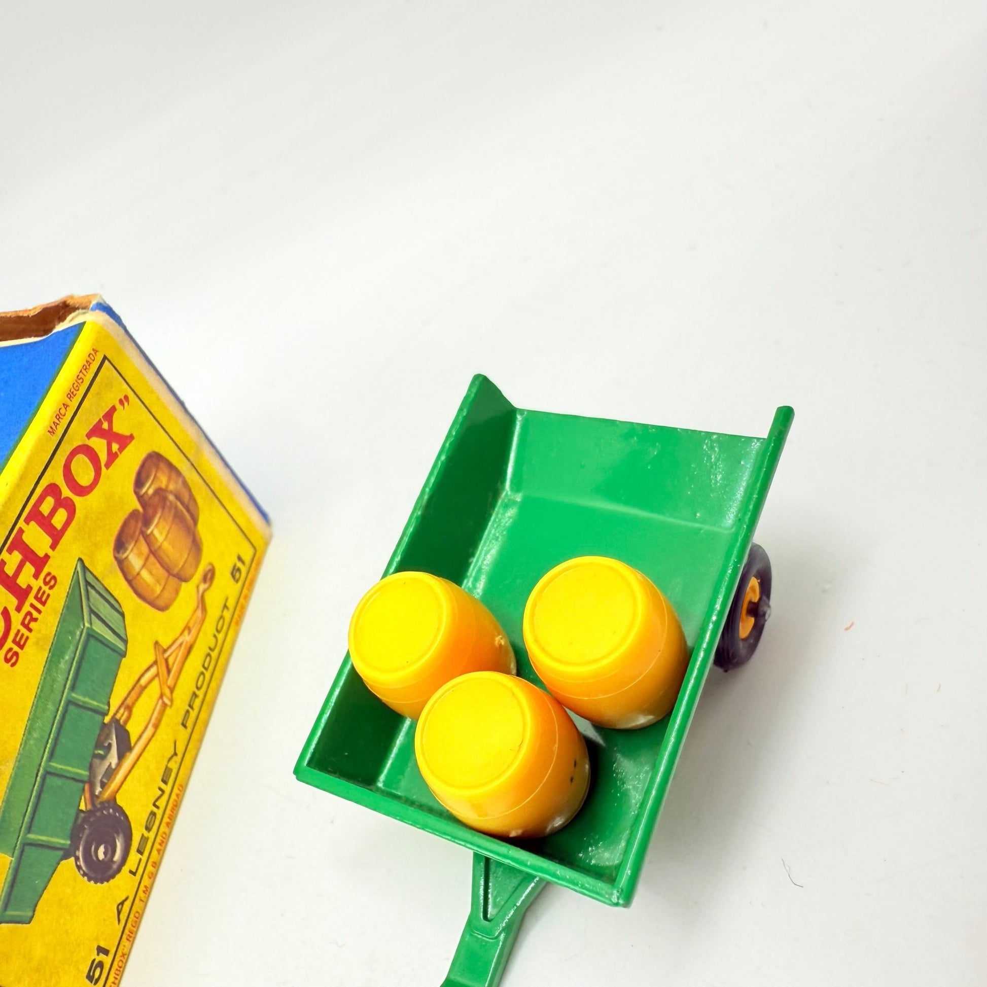 Matchbox Lesney 51b Farm Trailer with Black Tyres - Magic Matchbox