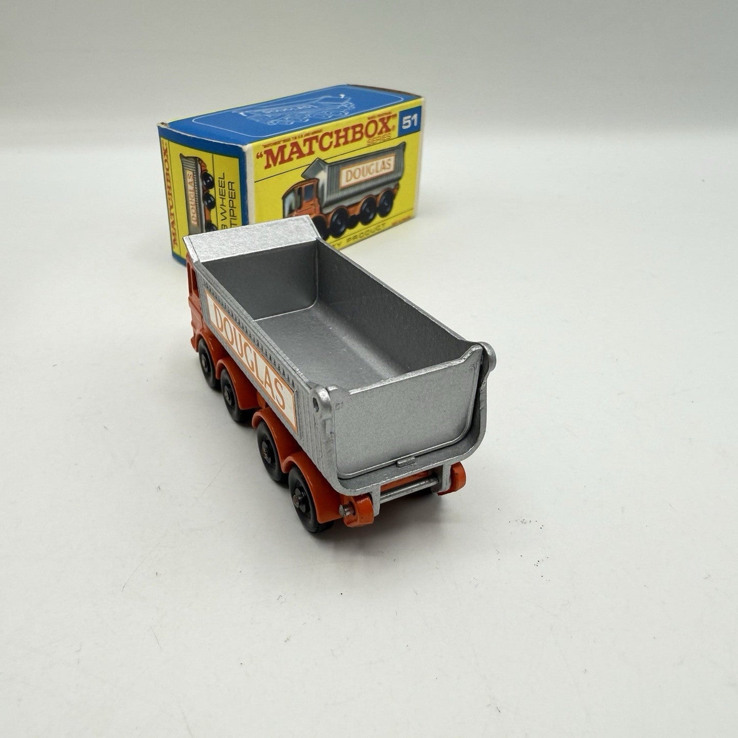 Matchbox Lesney 51c 8 Wheel Tipper Truck Orange - Magic Matchbox