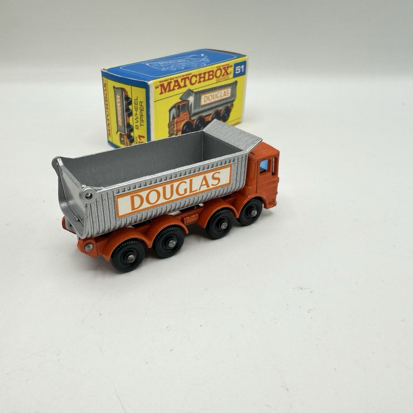 Matchbox Lesney 51c 8 Wheel Tipper Truck Orange - Magic Matchbox