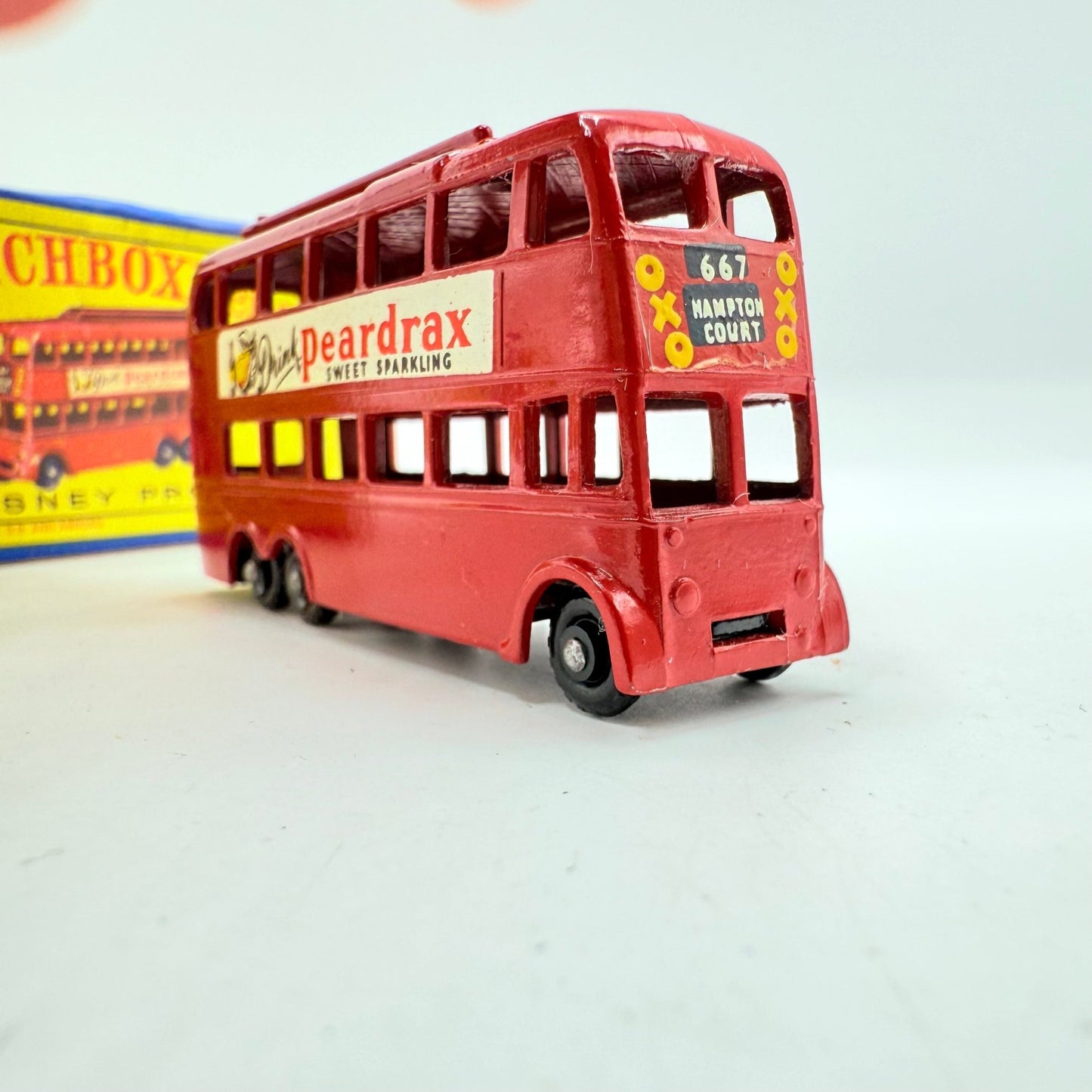Matchbox Lesney 56a London Trolleybus "Drink Peardrax" BPW - Magic Matchbox