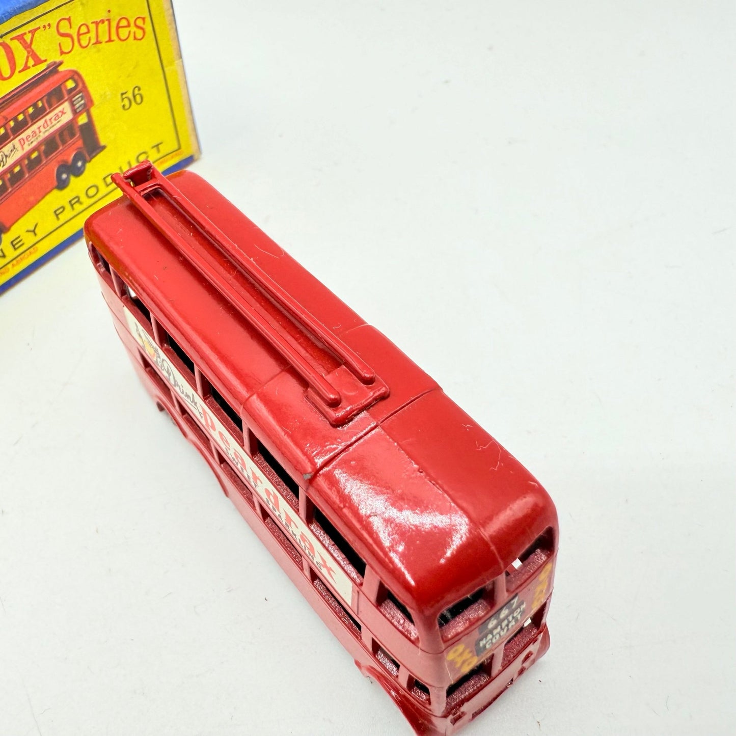 Matchbox Lesney 56a London Trolleybus "Drink Peardrax" BPW - Magic Matchbox
