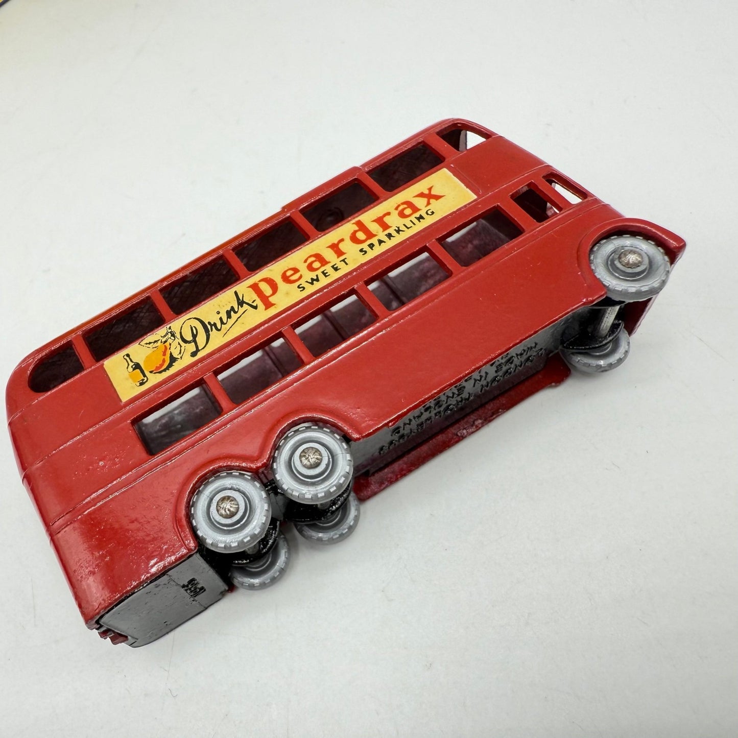 Matchbox Lesney 56a London Trolleybus "Drink Peardrax" - SILVER WHEELS - Magic Matchbox
