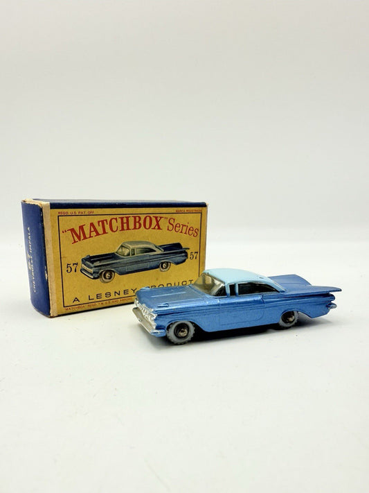 Matchbox Lesney 57b Chevrolet Impala SPW - Blue Base - Magic Matchbox