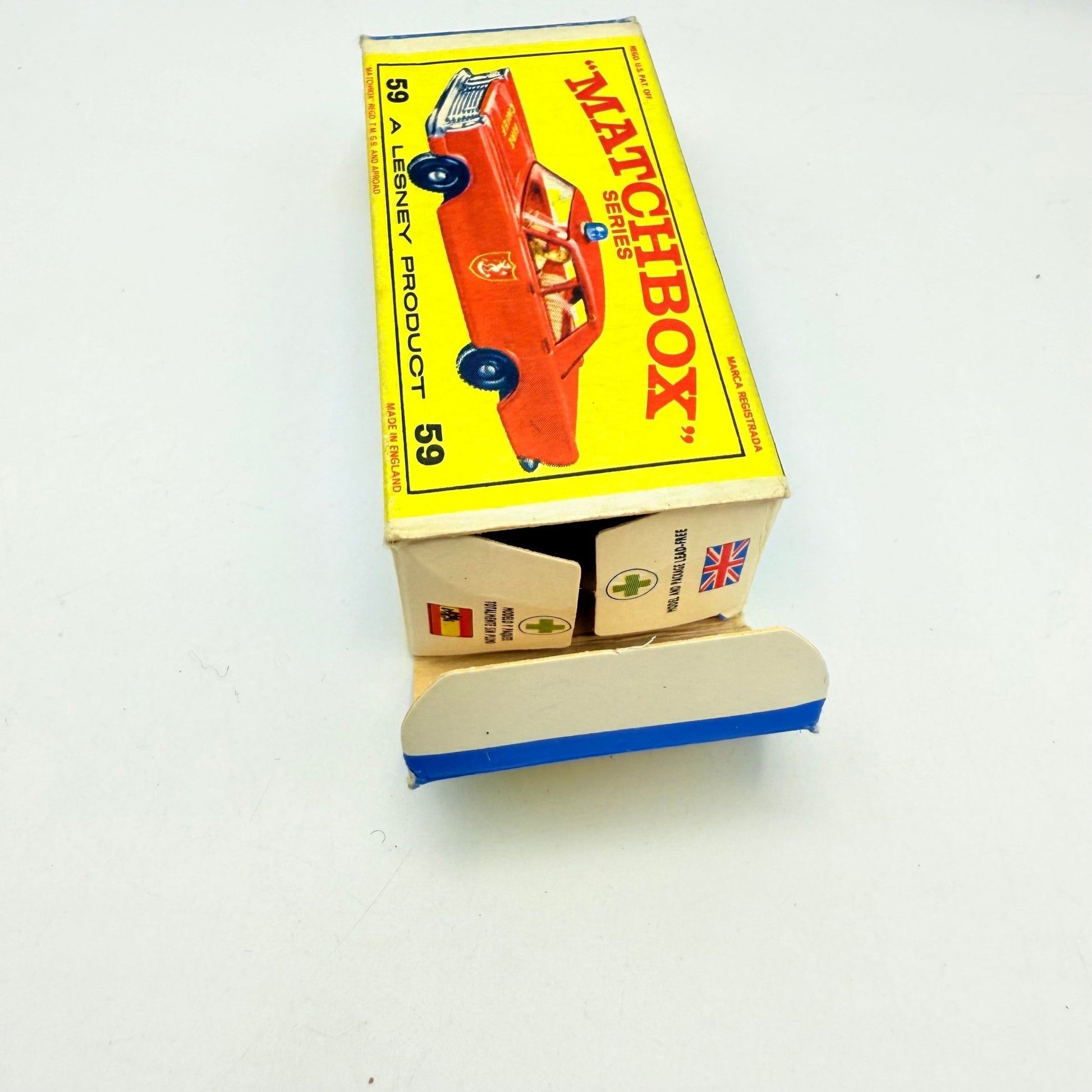 Matchbox Lesney 59c Ford Galaxie Fire Chief Empty Box - Magic Matchbox