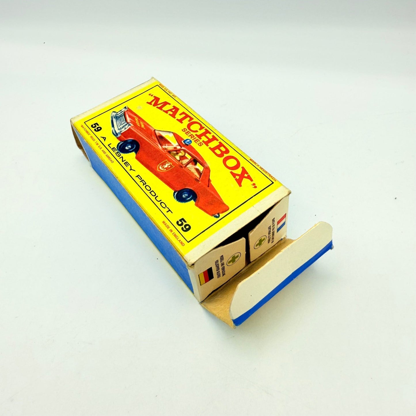 Matchbox Lesney 59c Ford Galaxie Fire Chief Empty Box - Magic Matchbox