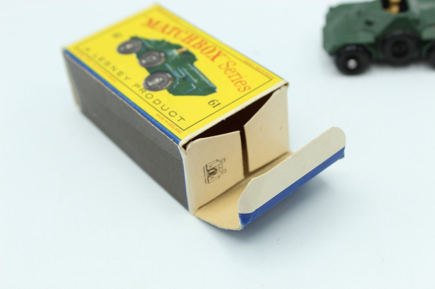Matchbox Lesney 61a Ferret Scout Car BPW Boxed Original - Magic Matchbox