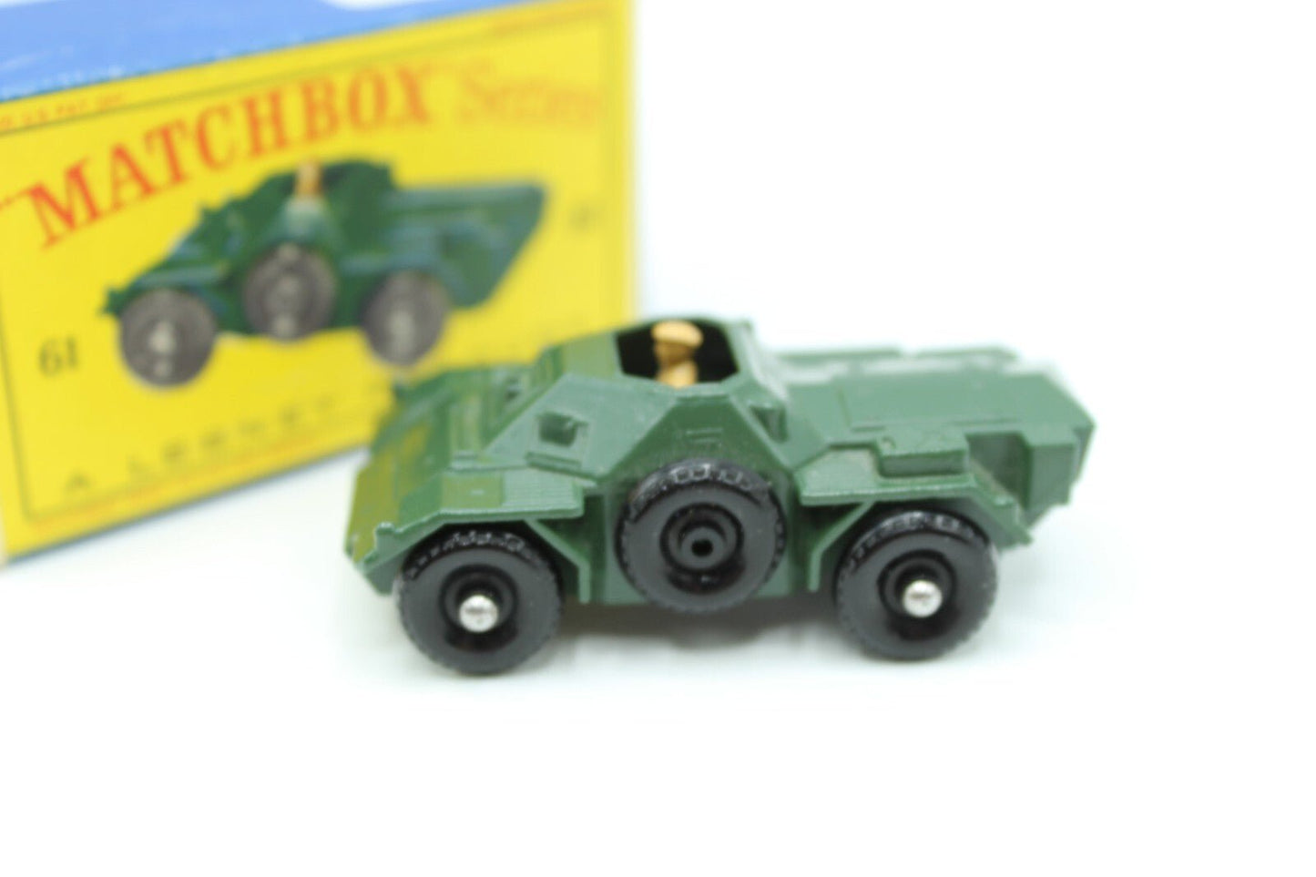 Matchbox Lesney 61a Ferret Scout Car BPW Boxed Original - Magic Matchbox