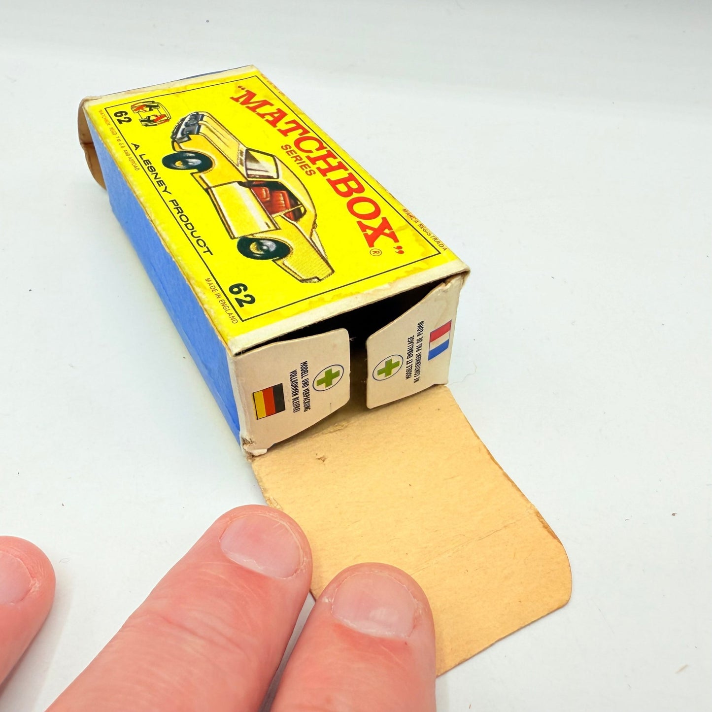 Matchbox Lesney 62c Mercury Cougar Empty Box - Magic Matchbox