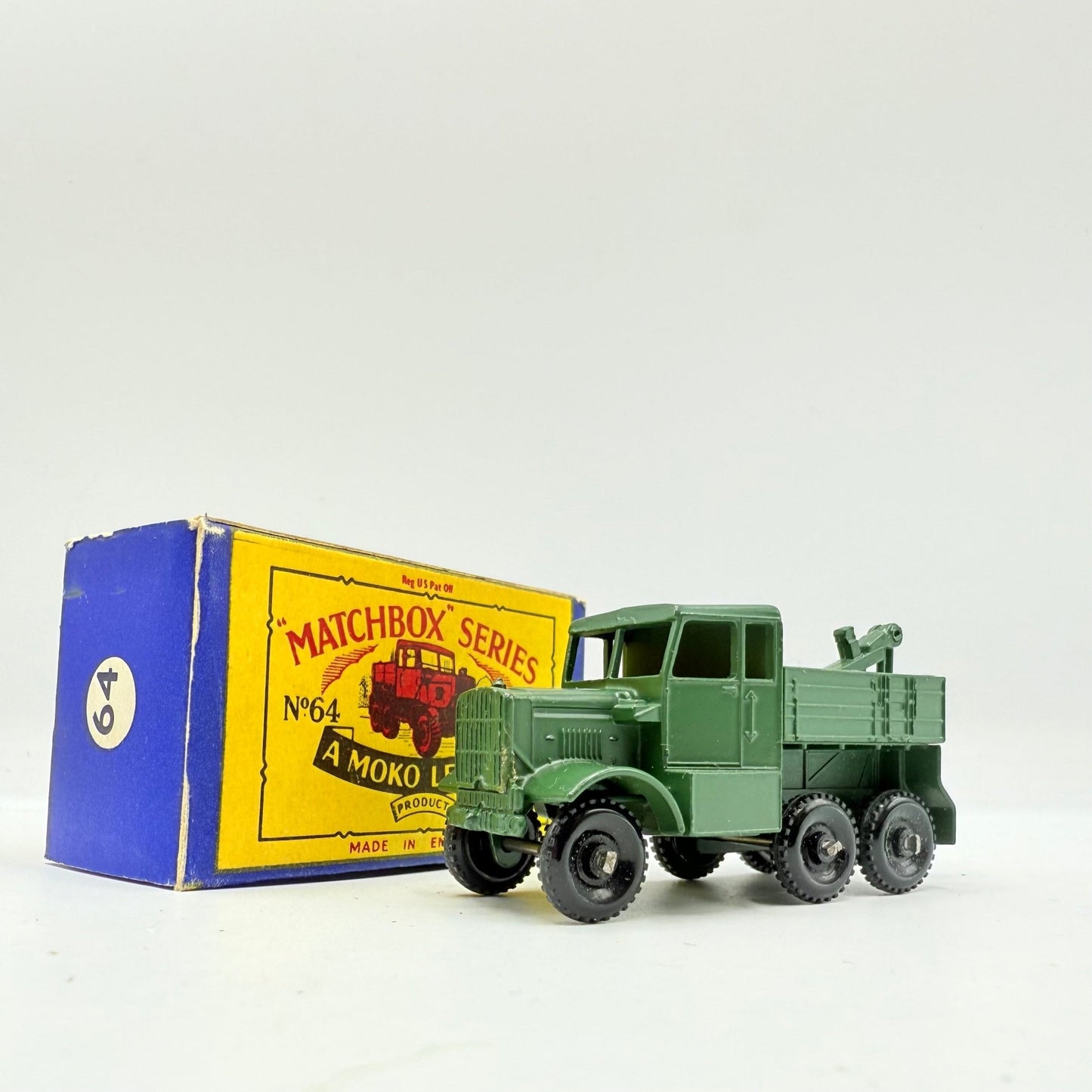 Matchbox Lesney 64a Scammell Breakdown Truck Green Hook - Magic Matchbox