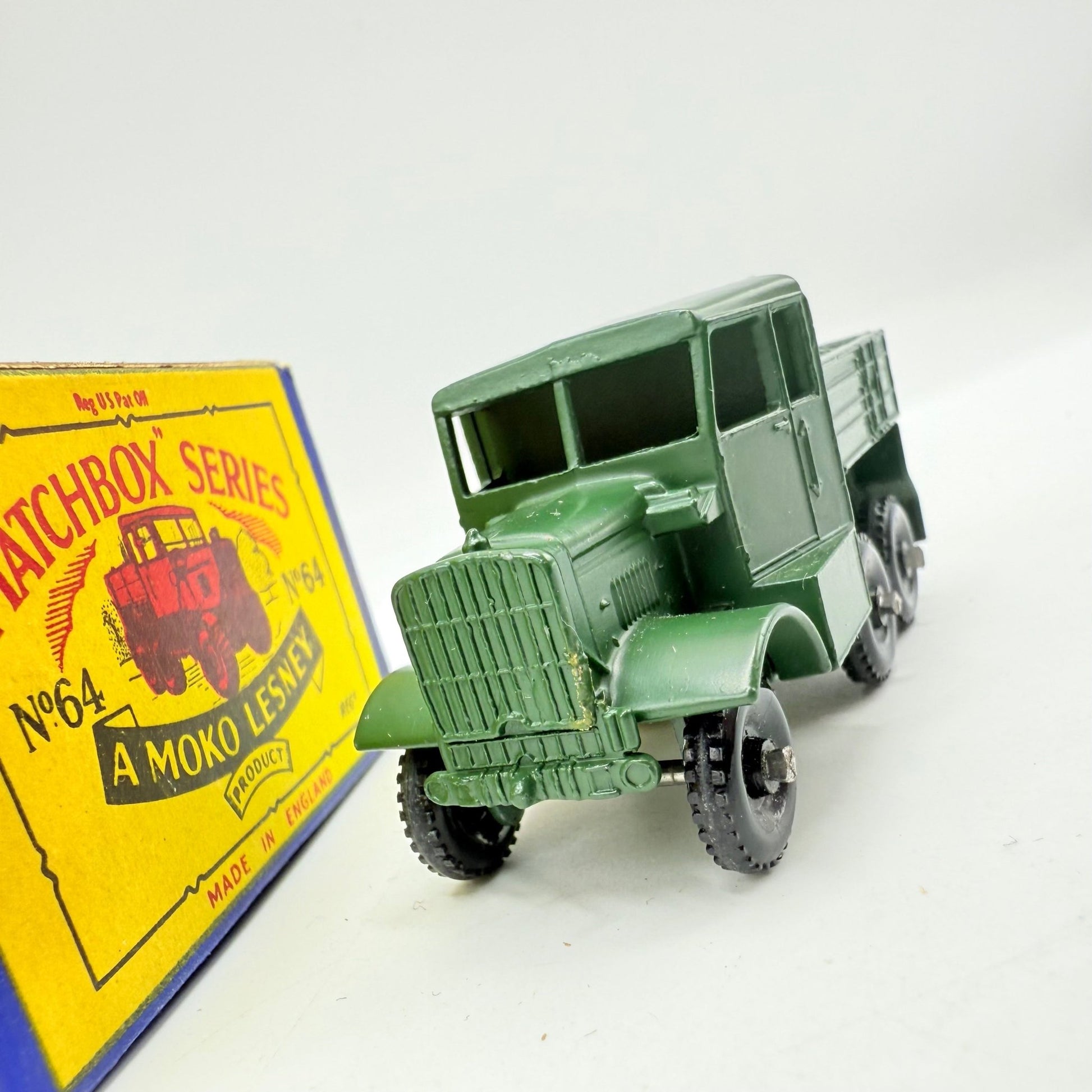 Matchbox Lesney 64a Scammell Breakdown Truck Green Hook - Magic Matchbox