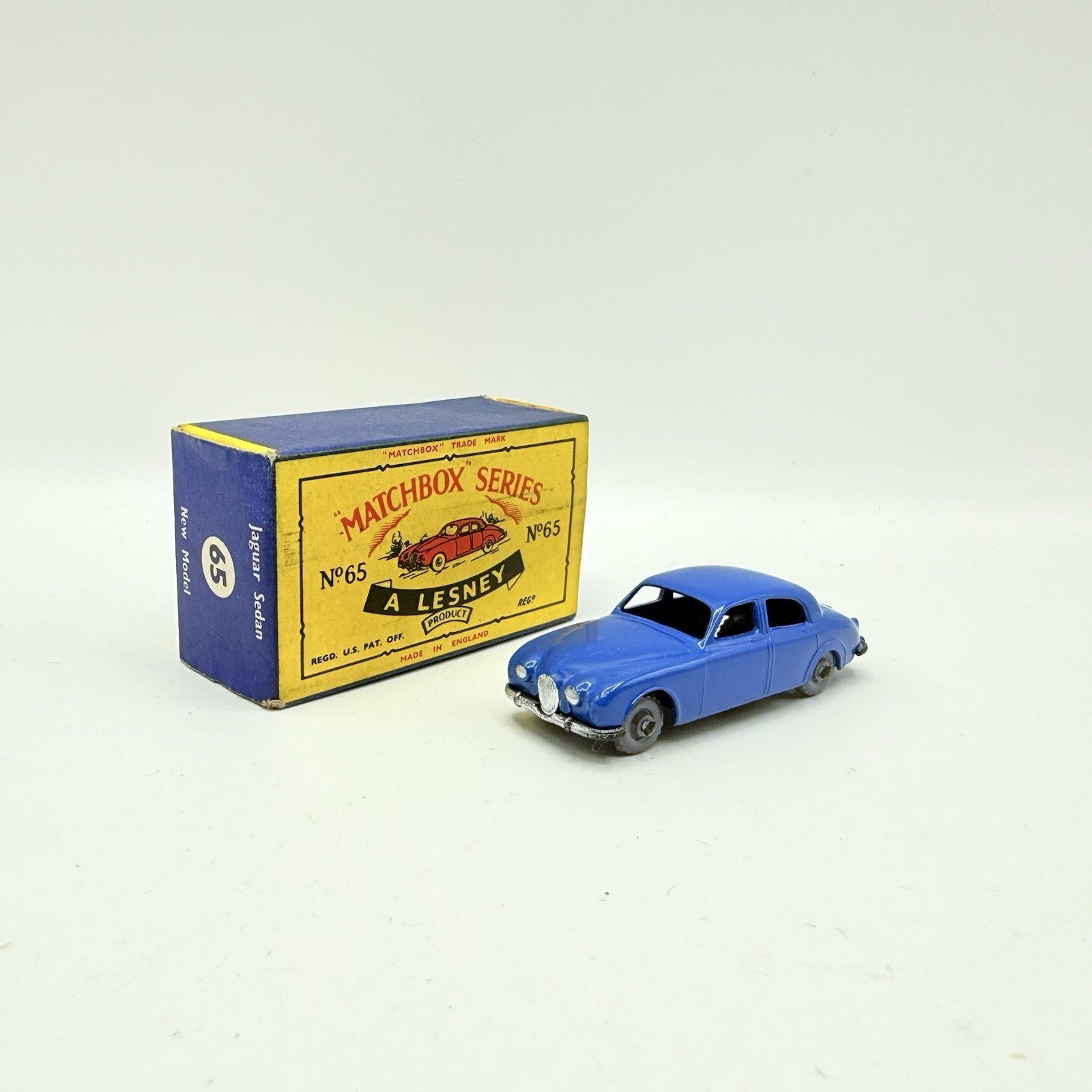 Matchbox Lesney 65a Jaguar 3.4 Litre GPW Near Mint In C-type