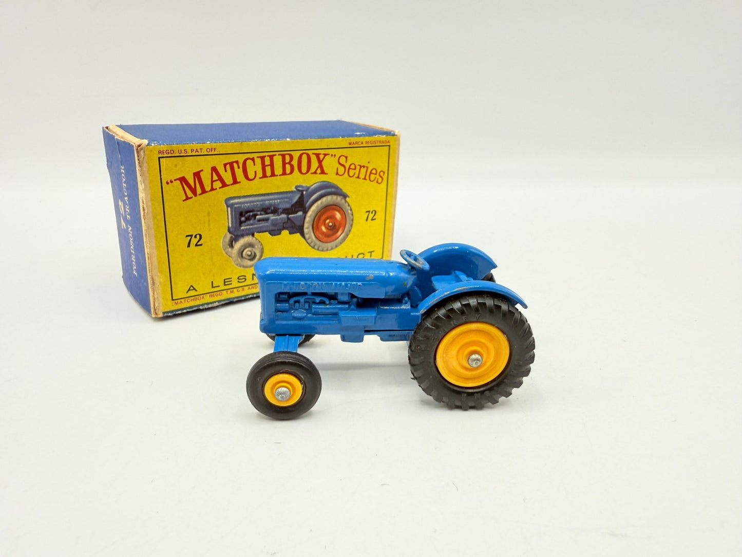 Matchbox Lesney 72a Fordson Tractor RARE YELLOW HUBS - Magic Matchbox