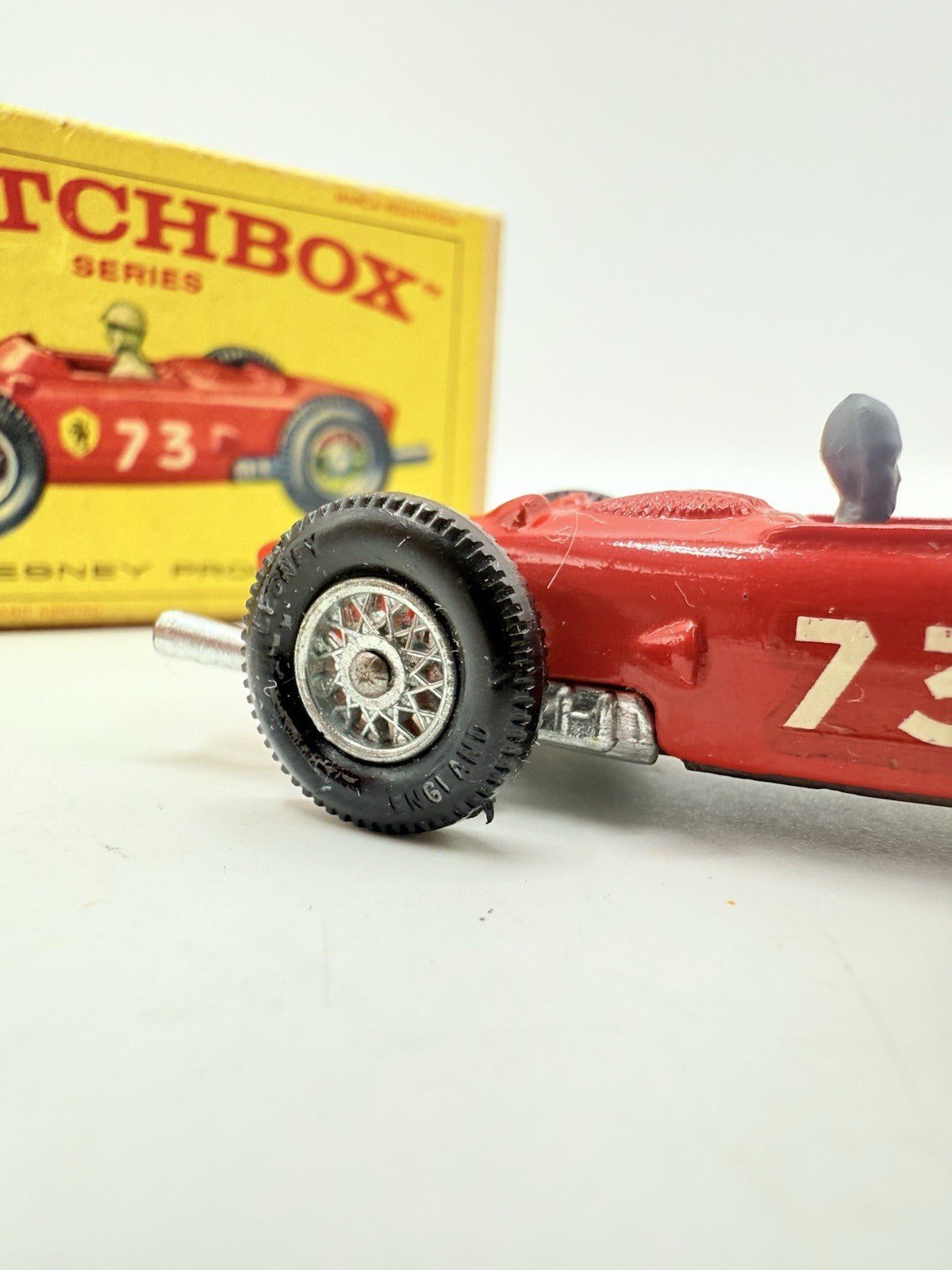 Matchbox Lesney 73b Ferrari Racing Car with driver - Magic Matchbox