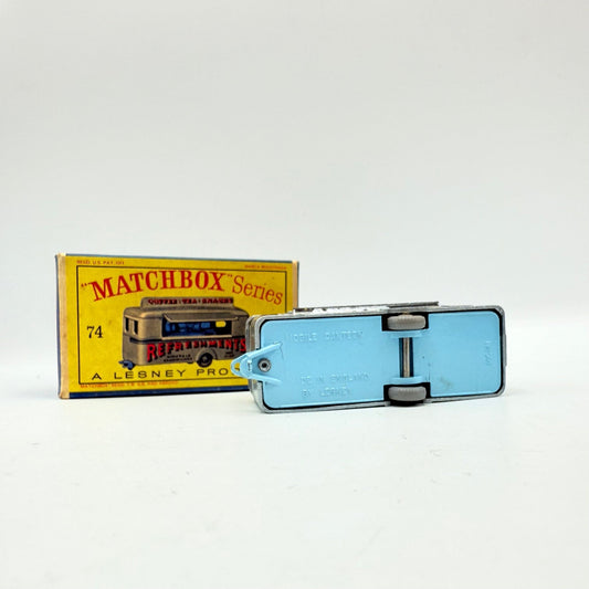 Matchbox Lesney 74a Mobile Canteen Trailer PALE BLUE BASE - Magic Matchbox