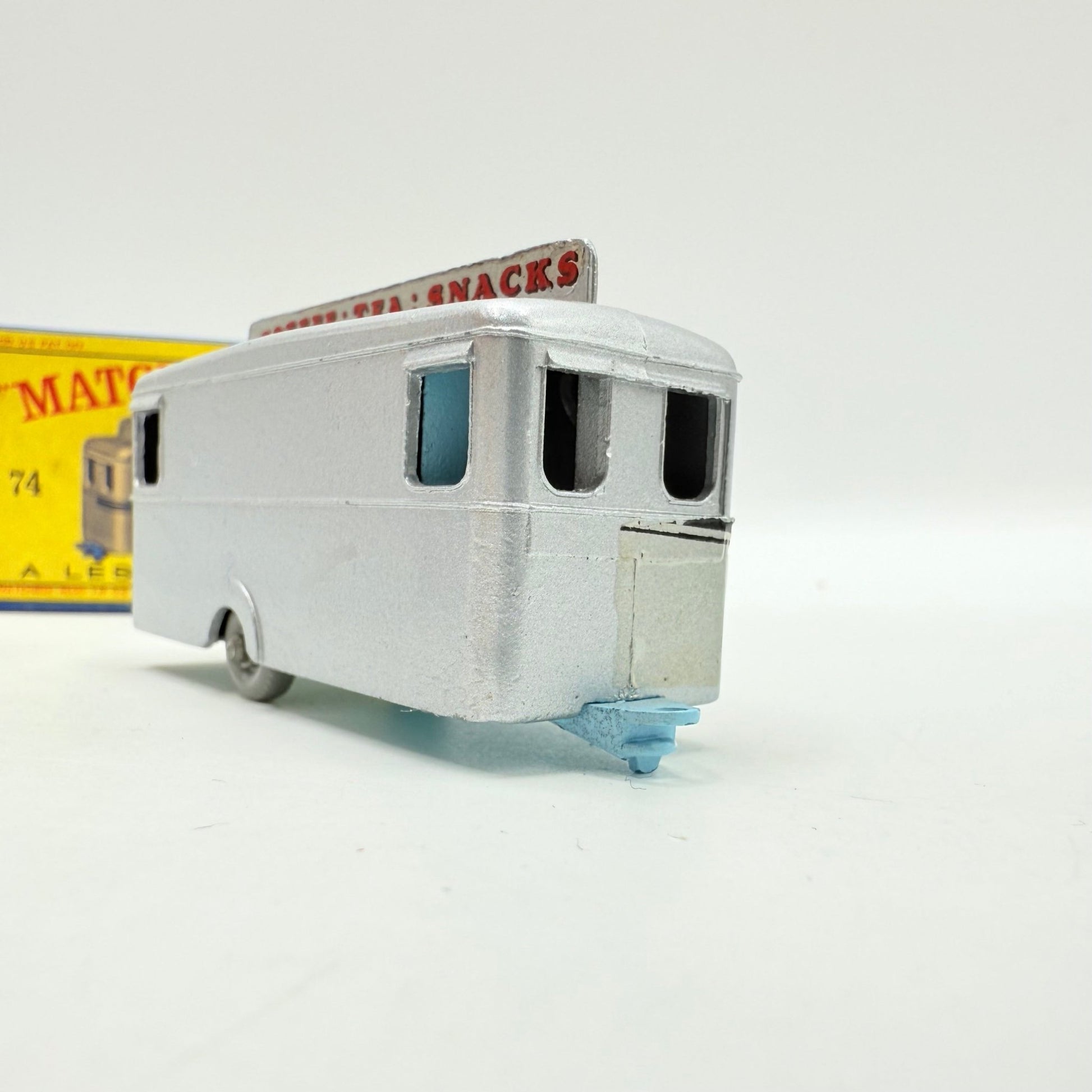 Matchbox Lesney 74a Mobile Canteen Trailer PALE BLUE BASE - Magic Matchbox
