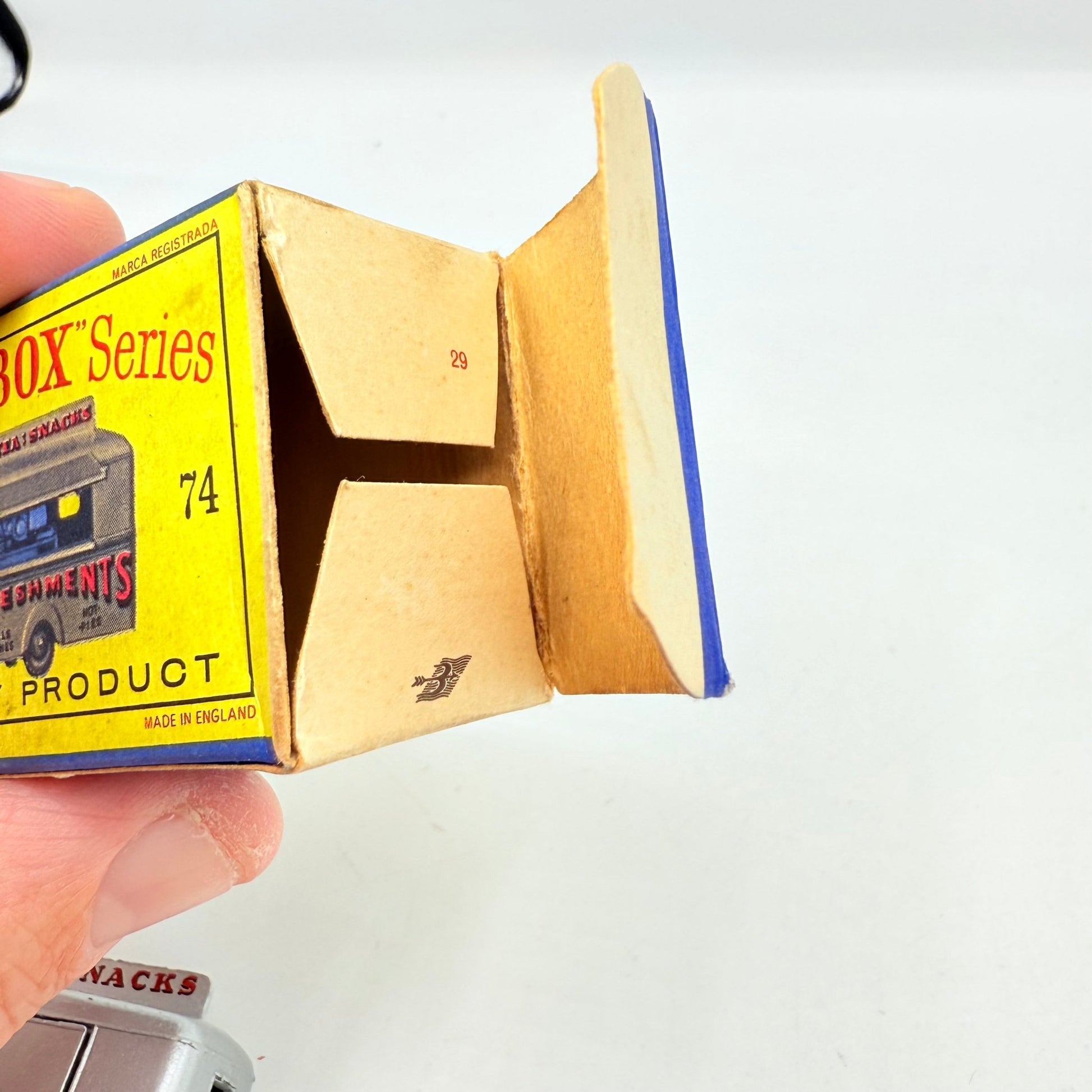 Matchbox Lesney 74a Mobile Canteen Trailer PALE BLUE BASE - Magic Matchbox