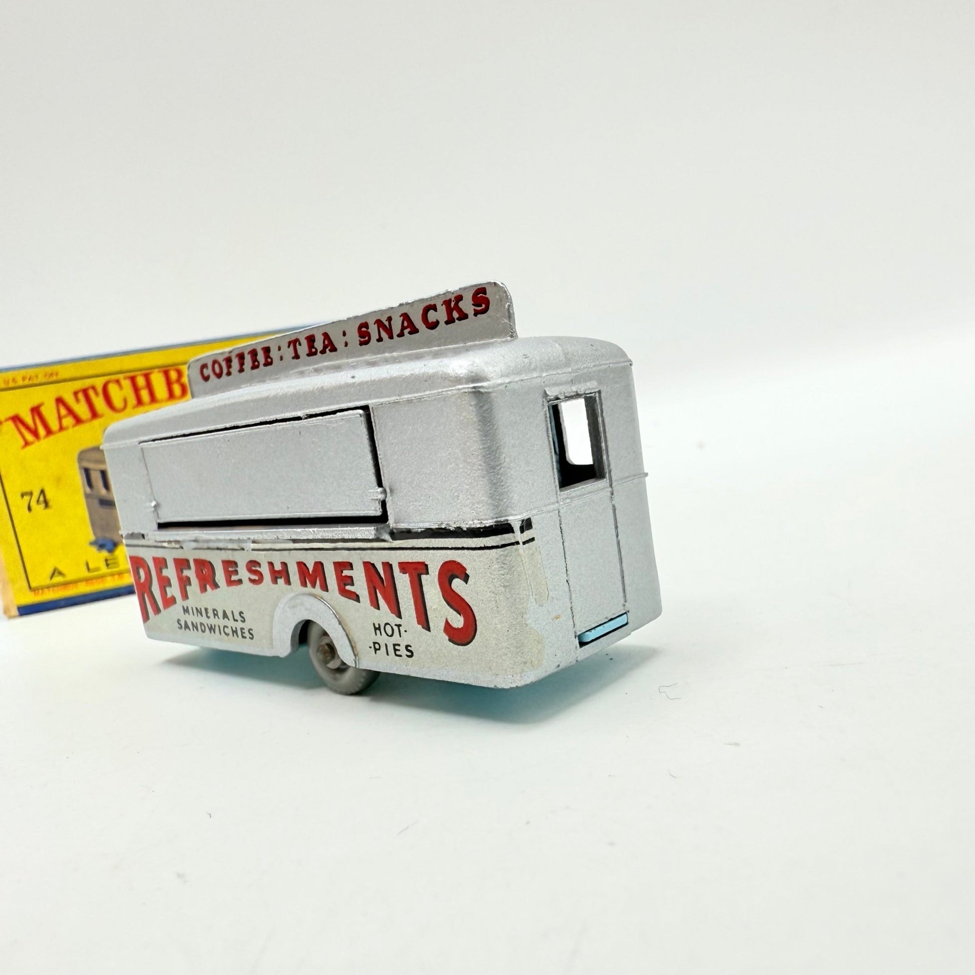 Matchbox Lesney 74a Mobile Canteen Trailer PALE BLUE BASE - Magic Matchbox