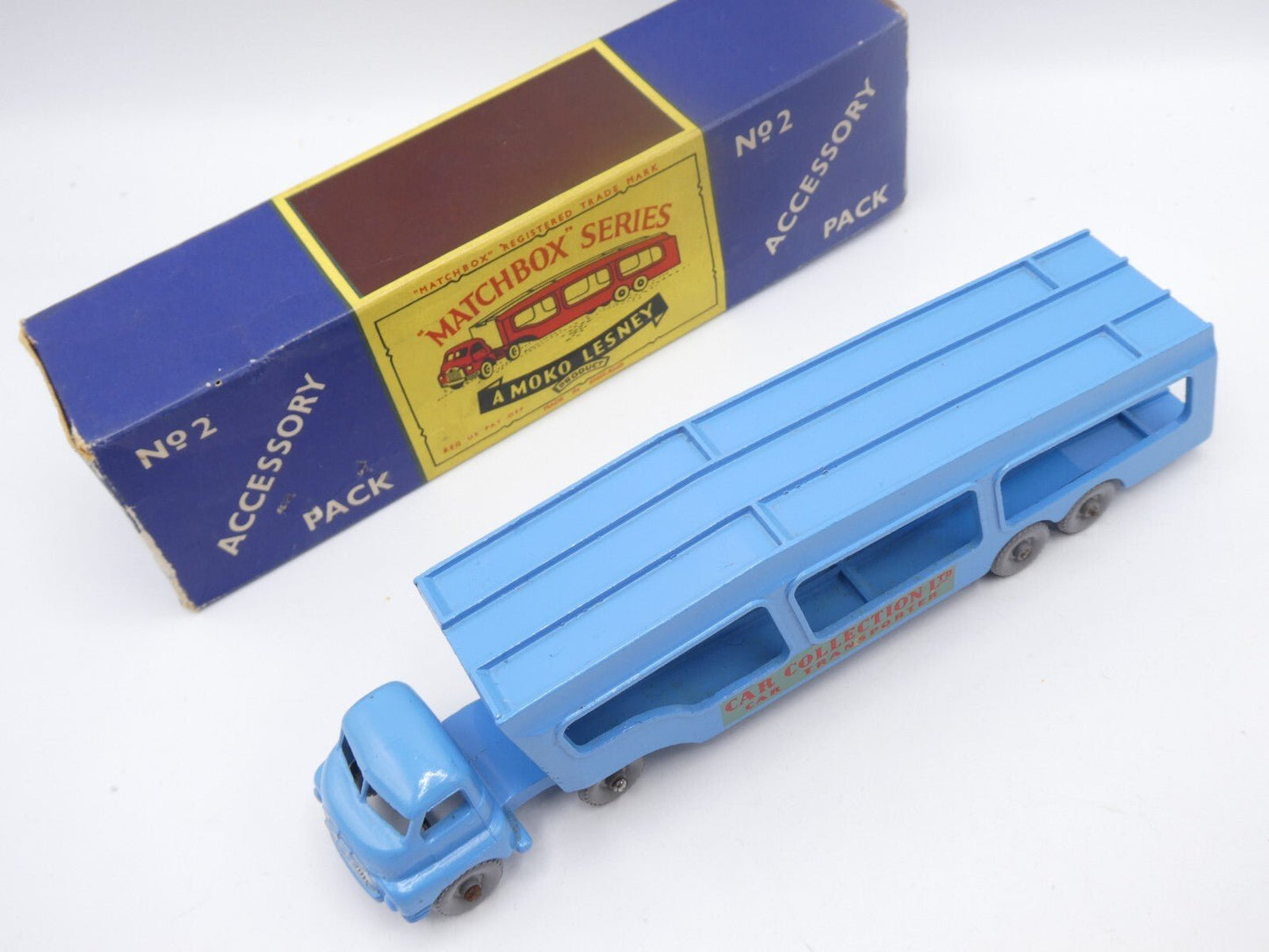 Matchbox Lesney A - 2 Bedford Car Transporter 2 Accessory Pack GPW Red Decals - Magic Matchbox