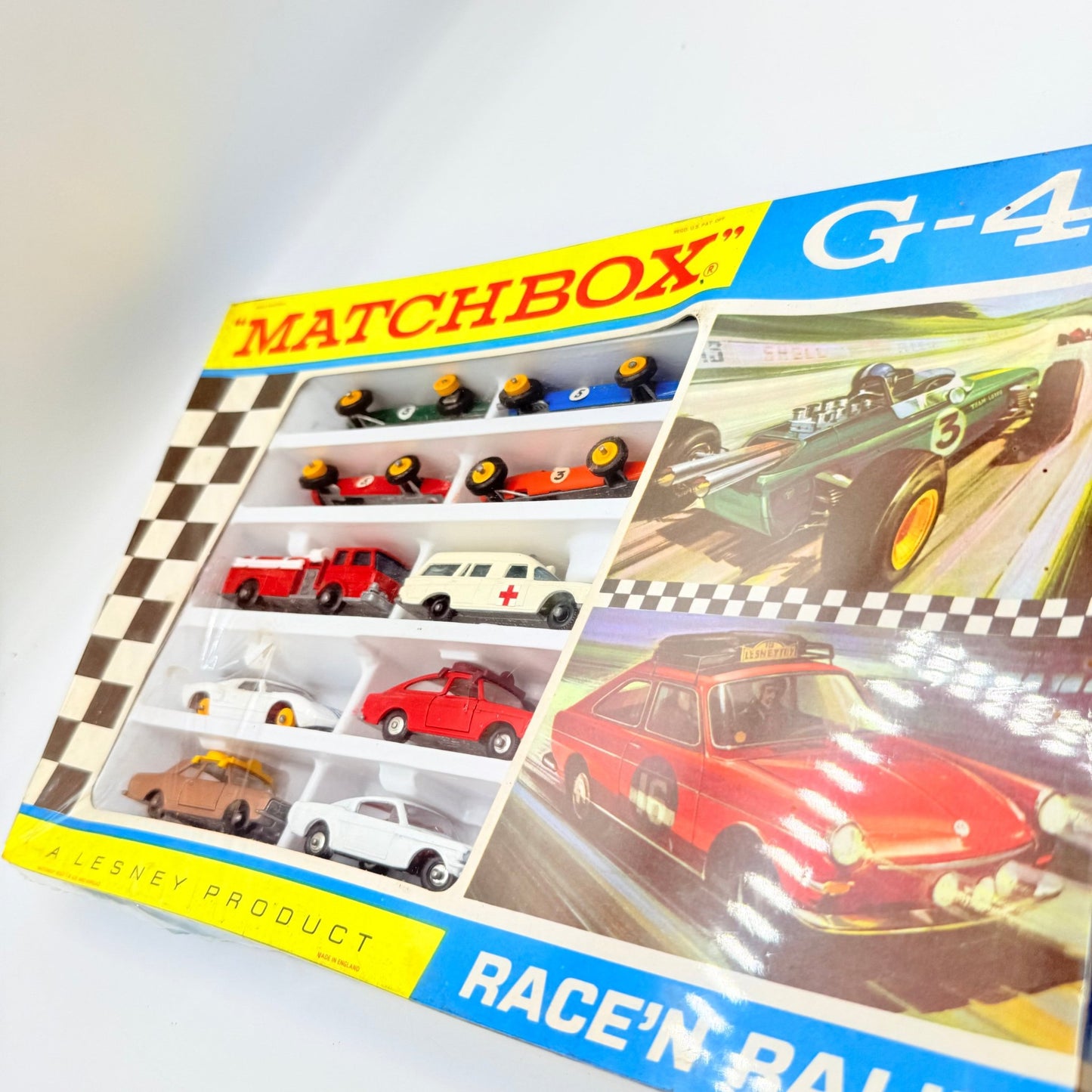 Matchbox Lesney G - 4 Race N Rally Gift Set - Rare - Magic Matchbox