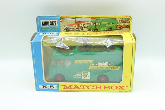 Matchbox Lesney K - 5 Racing Car Transporter In Original Box - Magic Matchbox