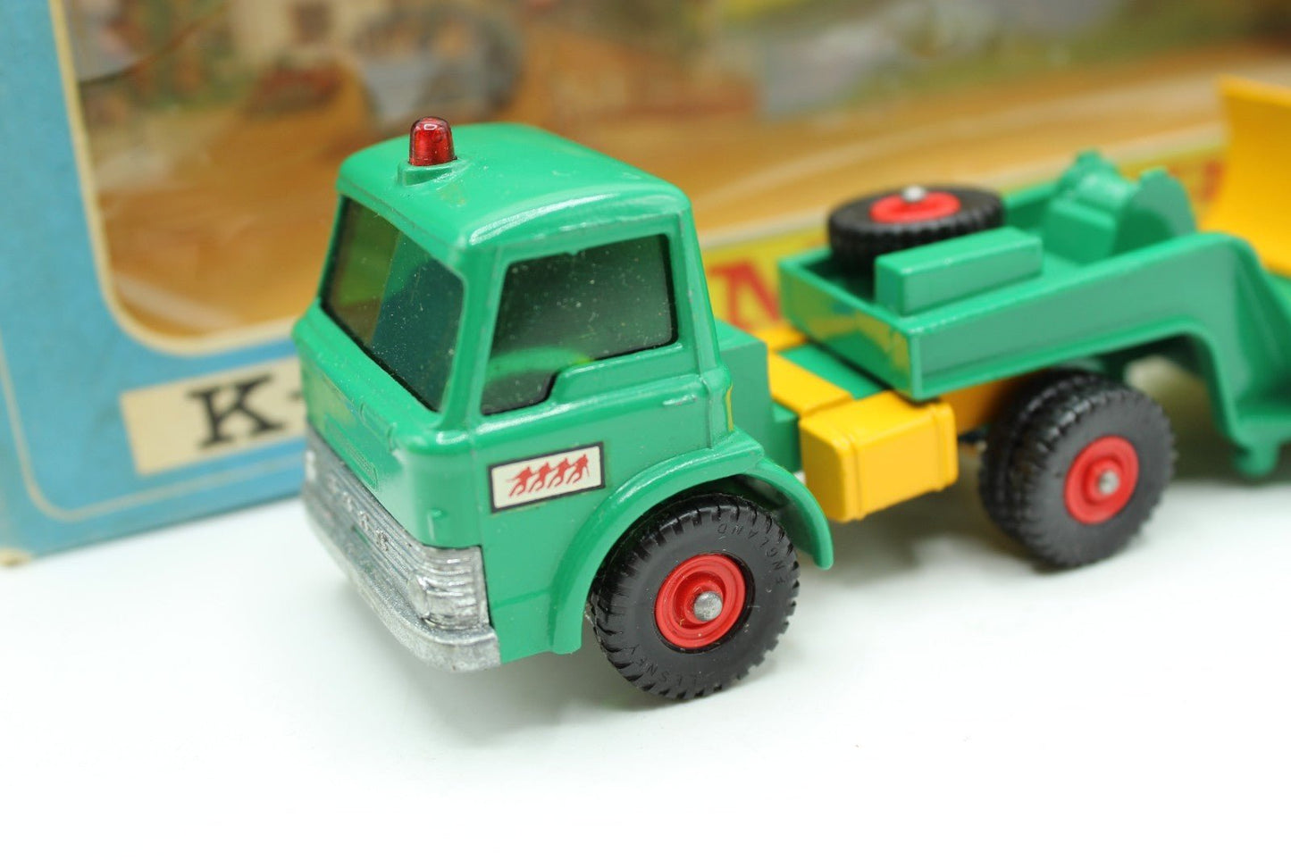 Matchbox Lesney King Size K - 17 Dyson Low Loader With CASE Tractor Boxed - Magic Matchbox