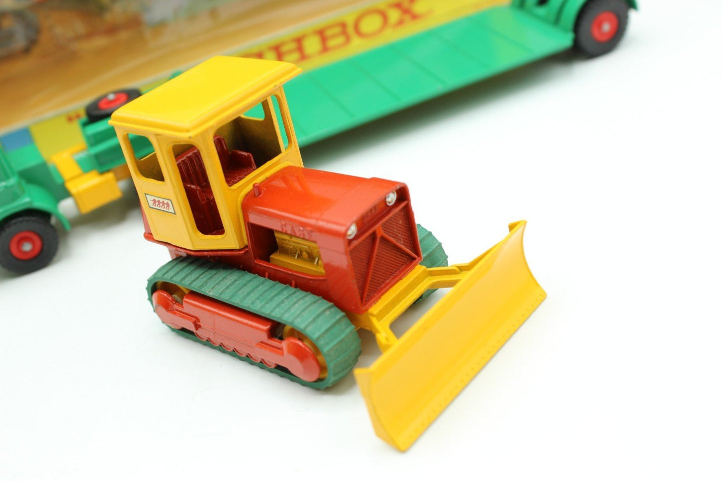Matchbox Lesney King Size K - 17 Dyson Low Loader With CASE Tractor Boxed - Magic Matchbox