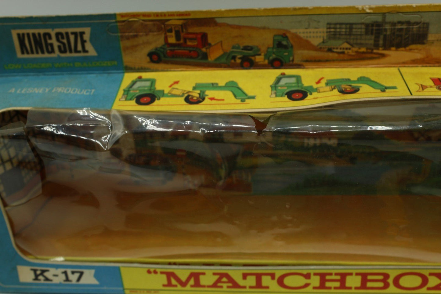 Matchbox Lesney King Size K - 17 Dyson Low Loader With CASE Tractor Boxed - Magic Matchbox