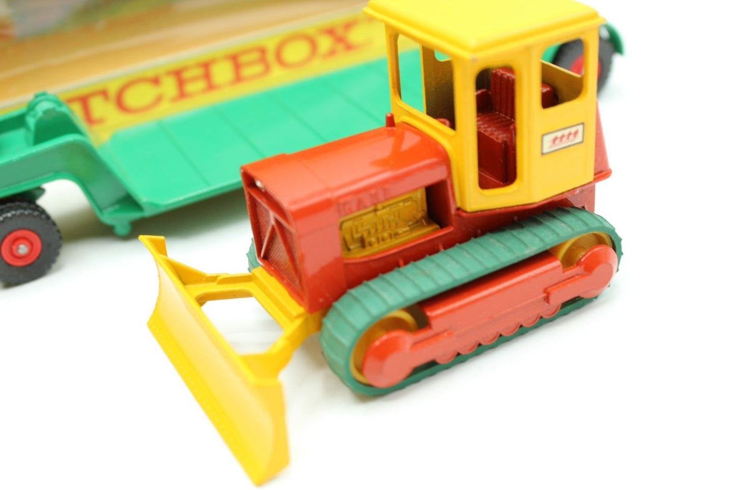Matchbox Lesney King Size K - 17 Dyson Low Loader With CASE Tractor Boxed - Magic Matchbox